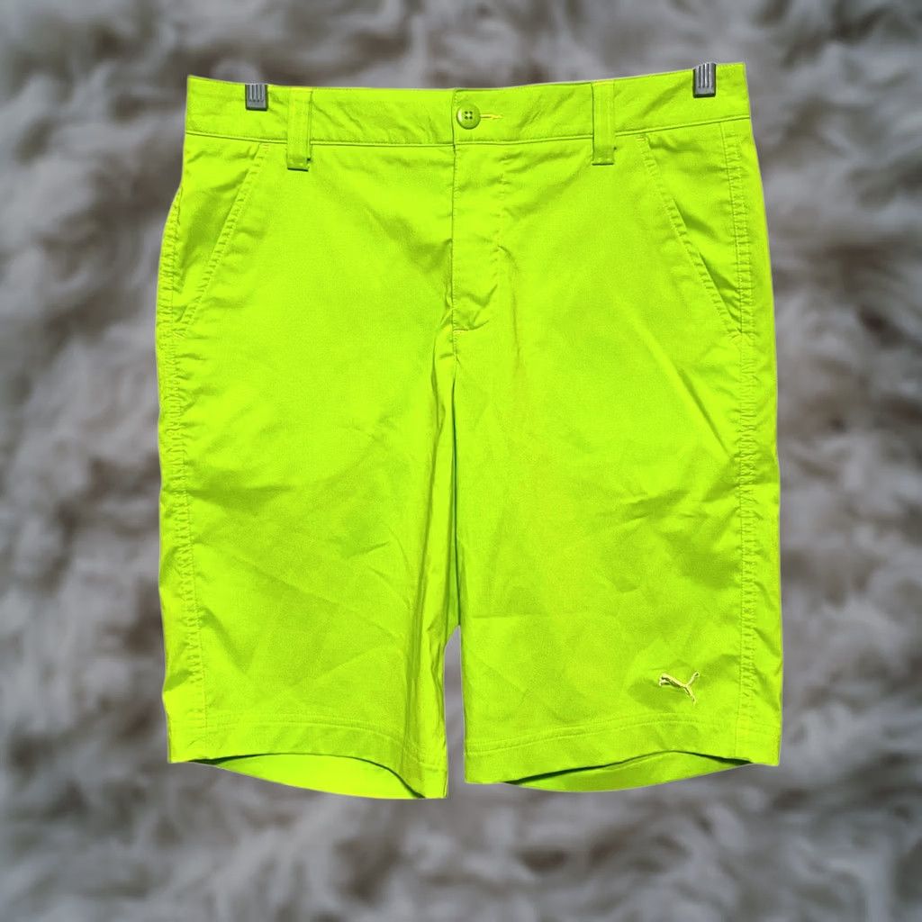 Puma Puma Cell Neon Lime Green Golf Shorts Mens 30 Athleisure Summer Preppy Golf Shorts Mens 30 Green Nike Size US 30 / EU 46 - 1 Thumbnail