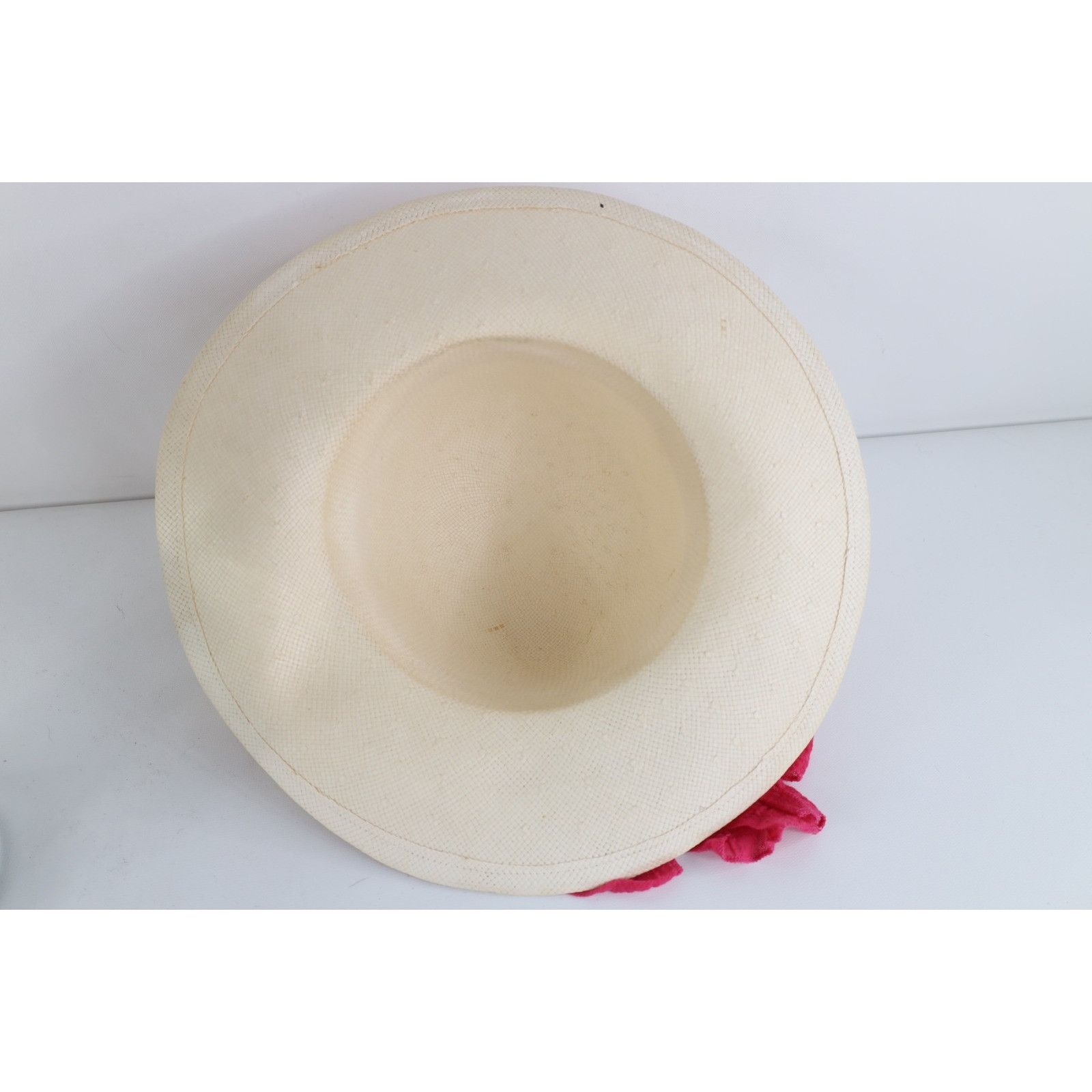 Vintage Vintage 90s Streetwear Straw Big Bowtie Wide Brim Sun Hat Size ONE SIZE - 7 Thumbnail