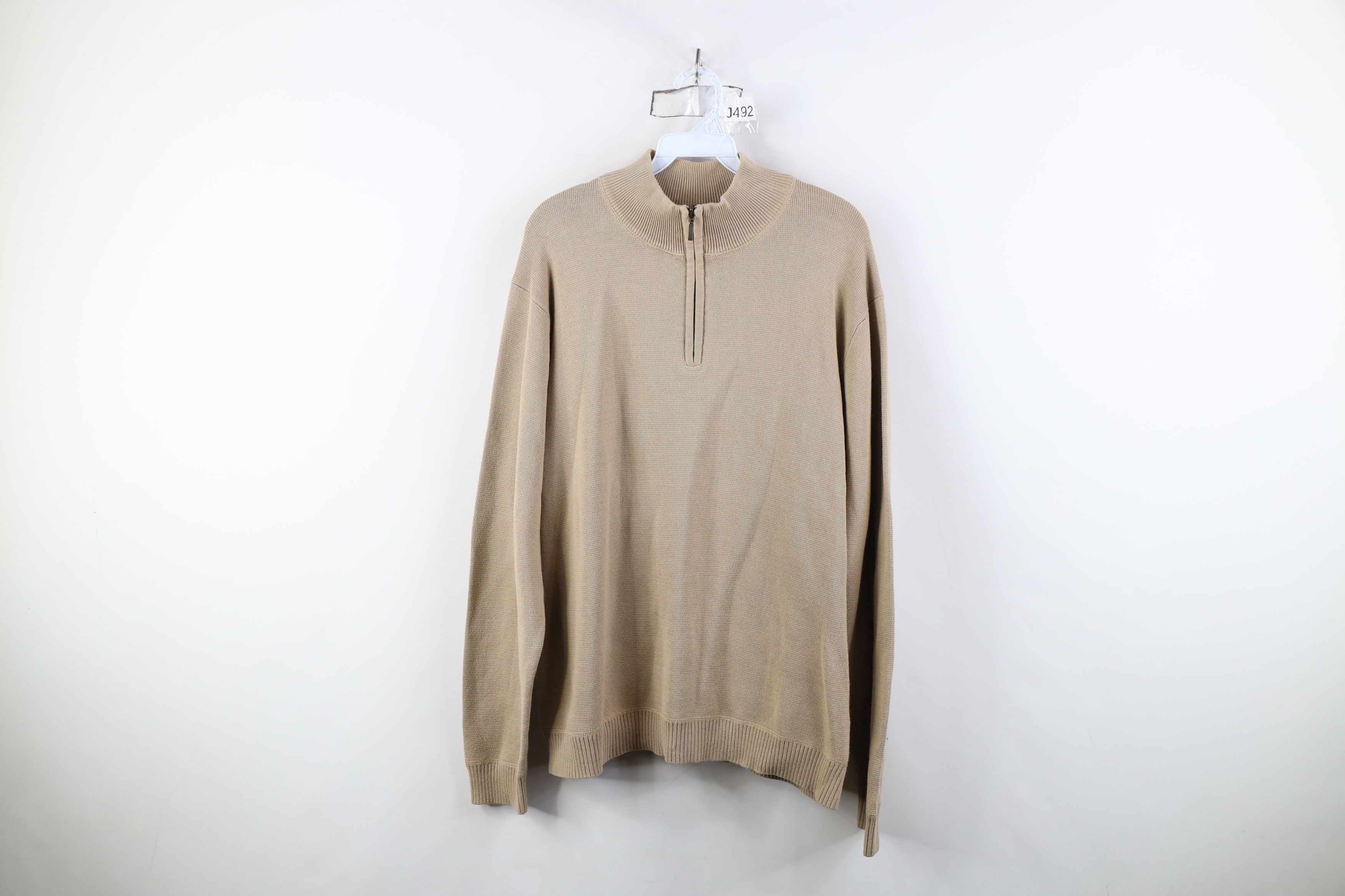 L.L. Bean Vintage LL Bean Thermal Knit Half Zip Pullover Sweater Size US L / EU 52-54 / 3 - 1 Thumbnail