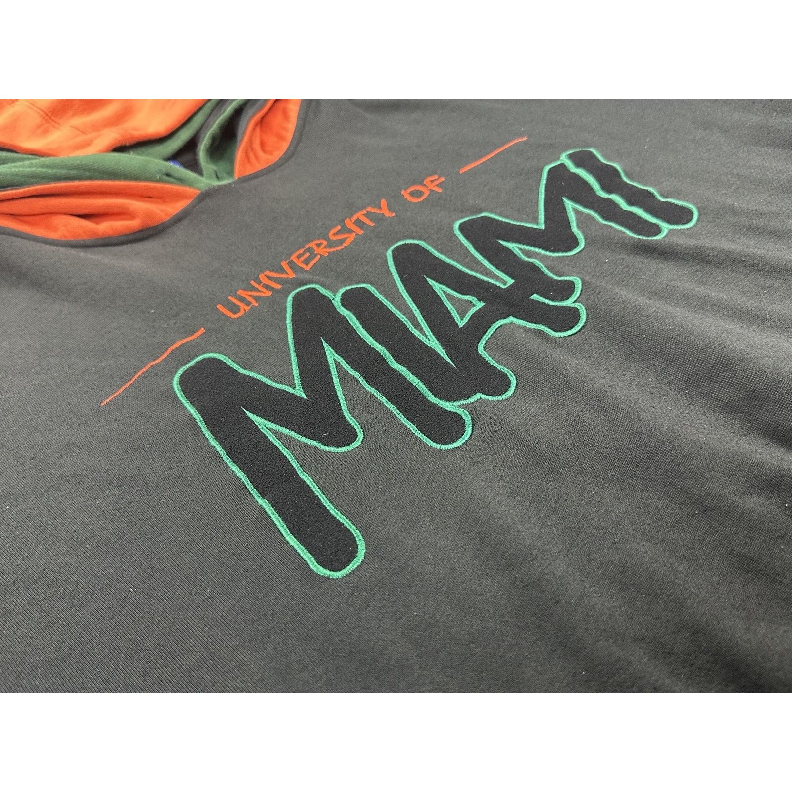 Starter Miami Hurricanes Hoodie Sweatshirt Sz L Football Starter 90s Size US L / EU 52-54 / 3 - 6 Thumbnail
