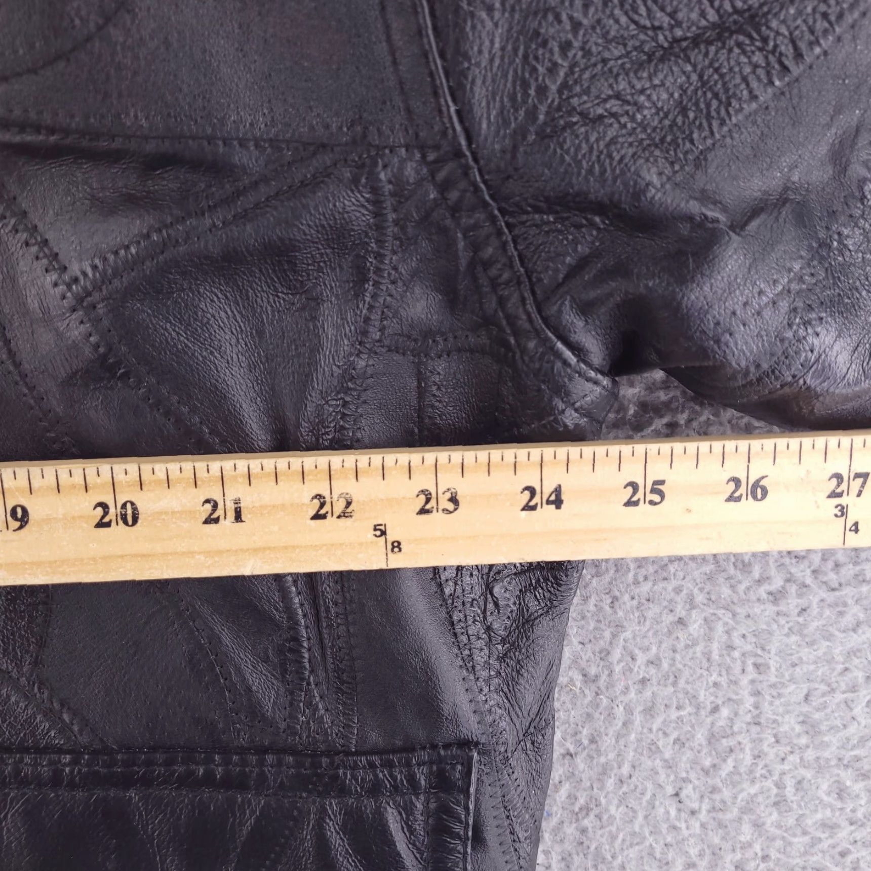 Vintage Roadpro Leather jacket Mens XL Black Real Genuine Pigskin Patchwork Bomber Jacket Size US XL / EU 56 / 4 - 6 Thumbnail