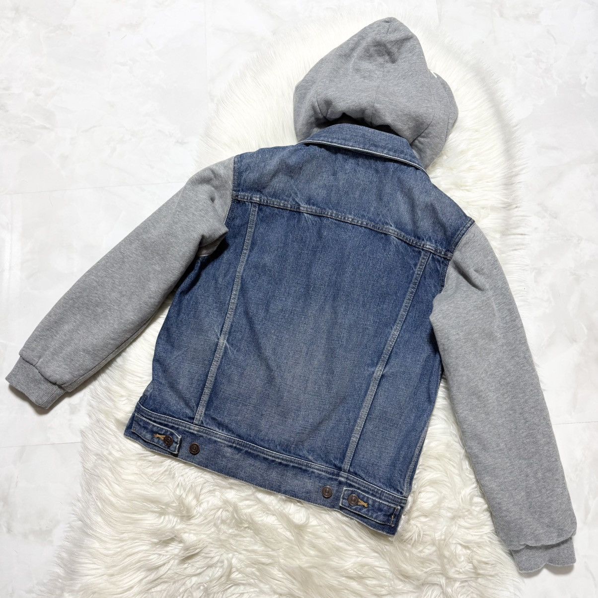 Celine Celine Union Wash Hooded Sweat Docking Trucker Denim Jacket Size XS / US 0-2 / IT 36-38 - 13 Thumbnail