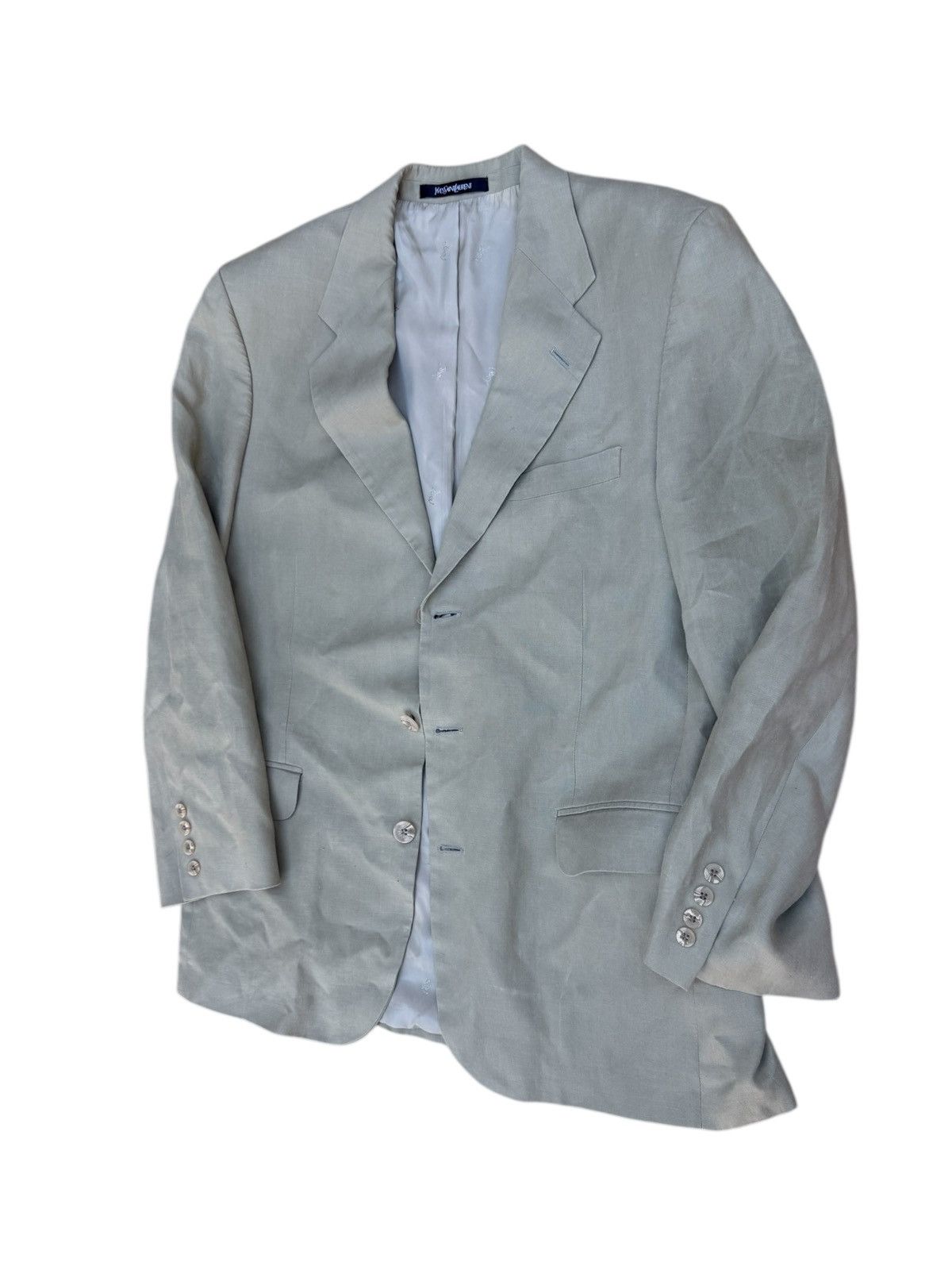 Saint Laurent Paris Saint laurent beige blazer mens Size US L / EU 52-54 / 3 - 3 Thumbnail