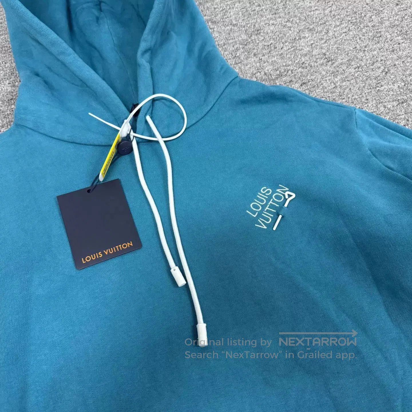 Louis Vuitton Blue Hoodie with Drawstring and Front Pocket. Size US XXL / EU 58 / 5 - 5 Thumbnail