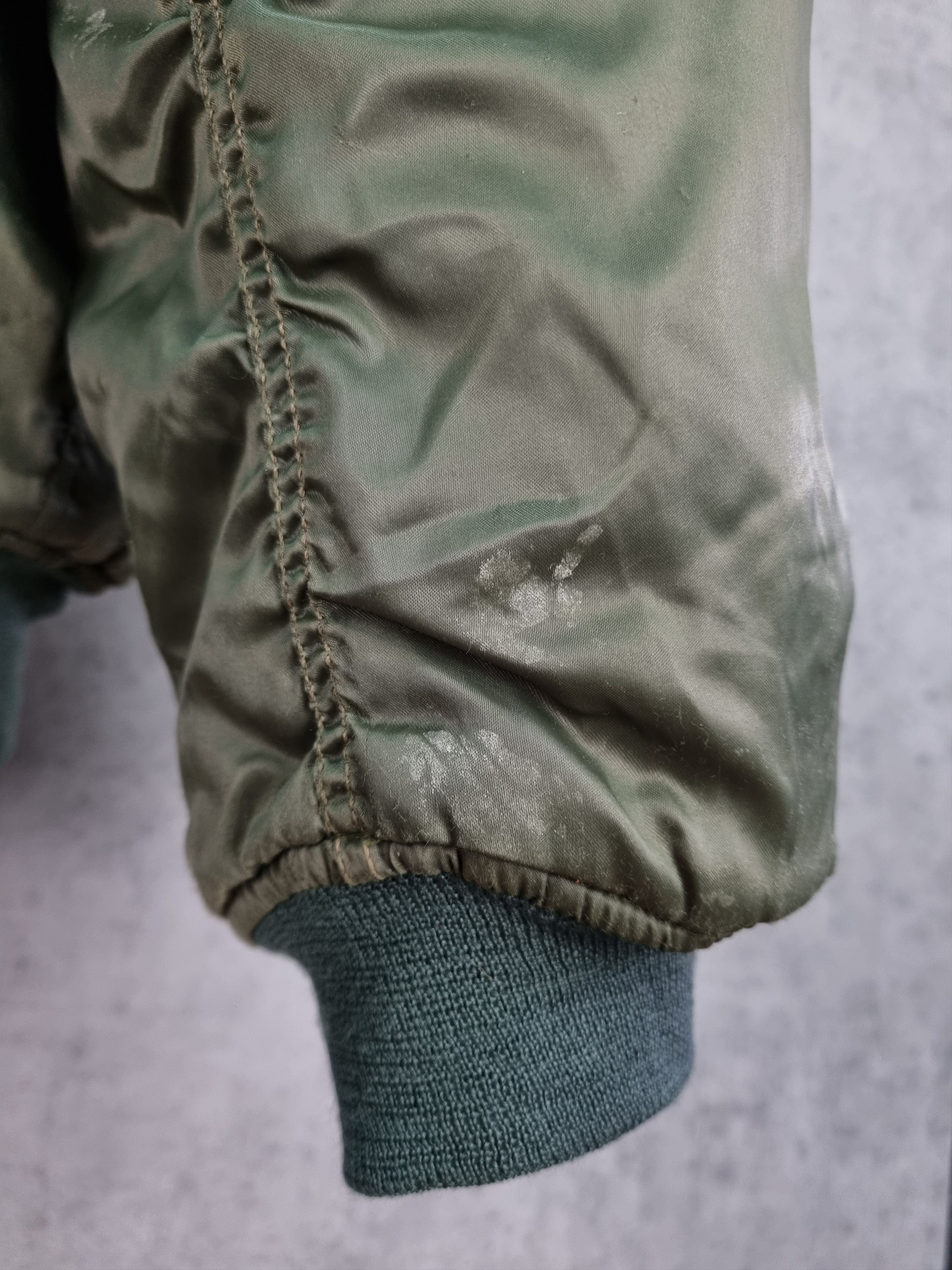 Vintage Destroyed Aviator Dirty Military Nylon Bomber Size US M / EU 48-50 / 2 - 8 Thumbnail