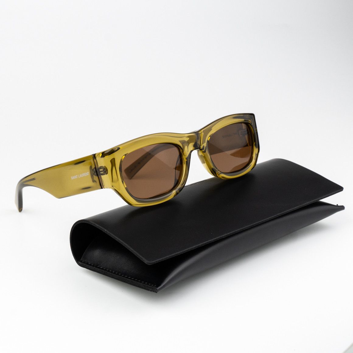 Yves Saint Laurent NEW Saint Laurent SL713 004 Rectangle Unisex Sunglasses Size ONE SIZE - 3 Thumbnail