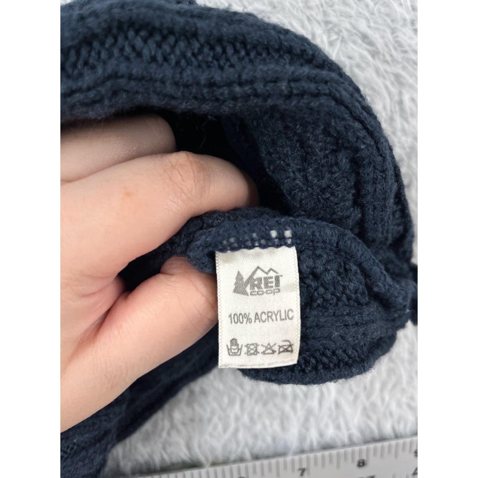 Vintage VINTAGE REI Co-op Beanie Adult One Size Blue Knit Acrylic Casual Outdoor Logo Camping Winter Mens Size ONE SIZE - 7 Thumbnail