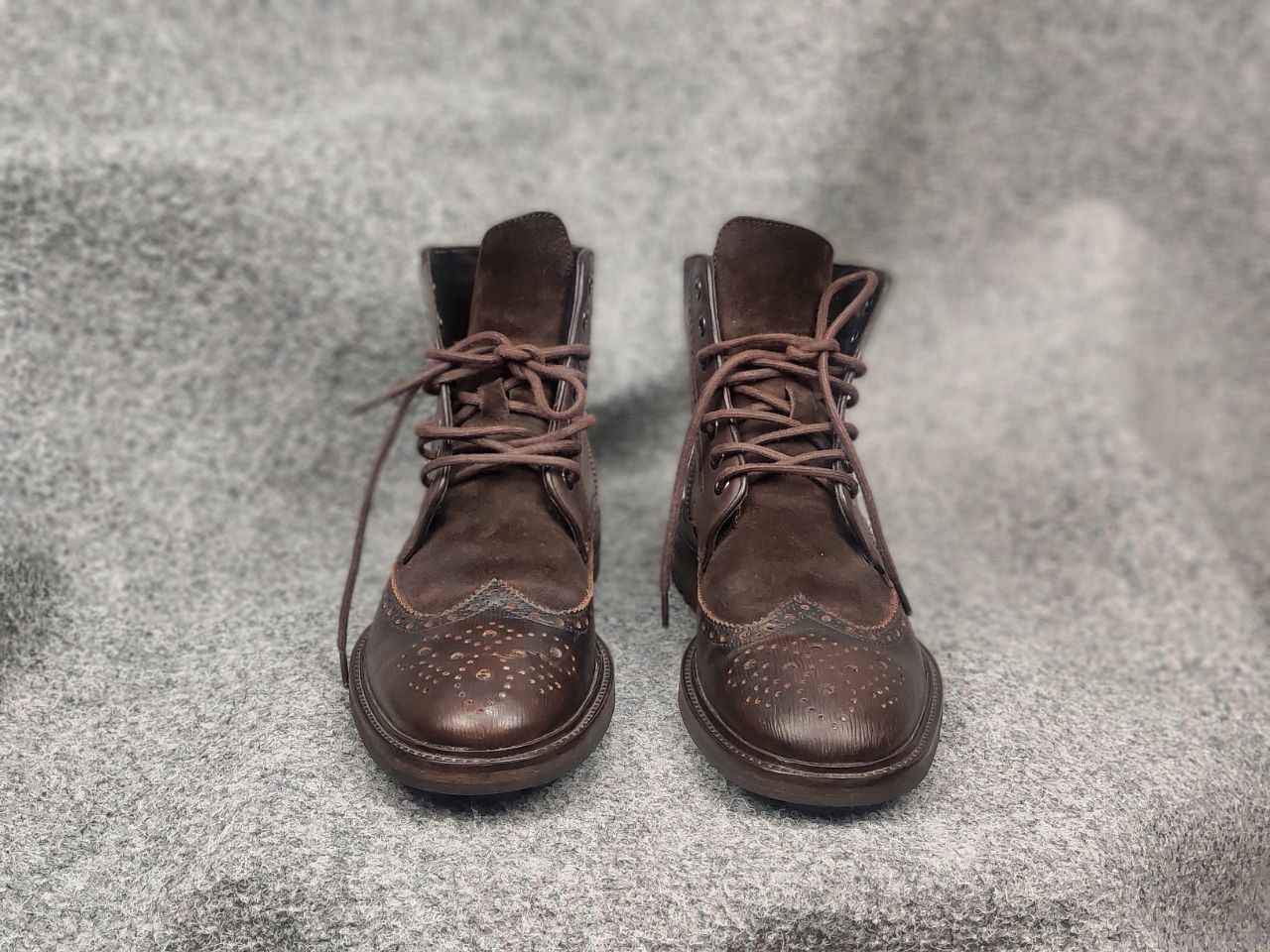 Hugo Boss Hugo Boss orange Handmade Brown Leather brogue Ankle Boots Size US 8 / EU 41 - 6 Thumbnail