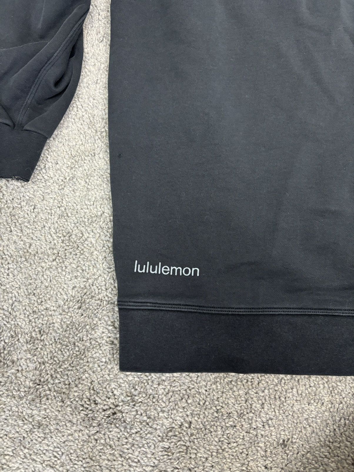 Lululemon Lululemon black Perfectly Oversized Cropped Crew Frenchterry Size L / US 10 / IT 46 - 4 Thumbnail