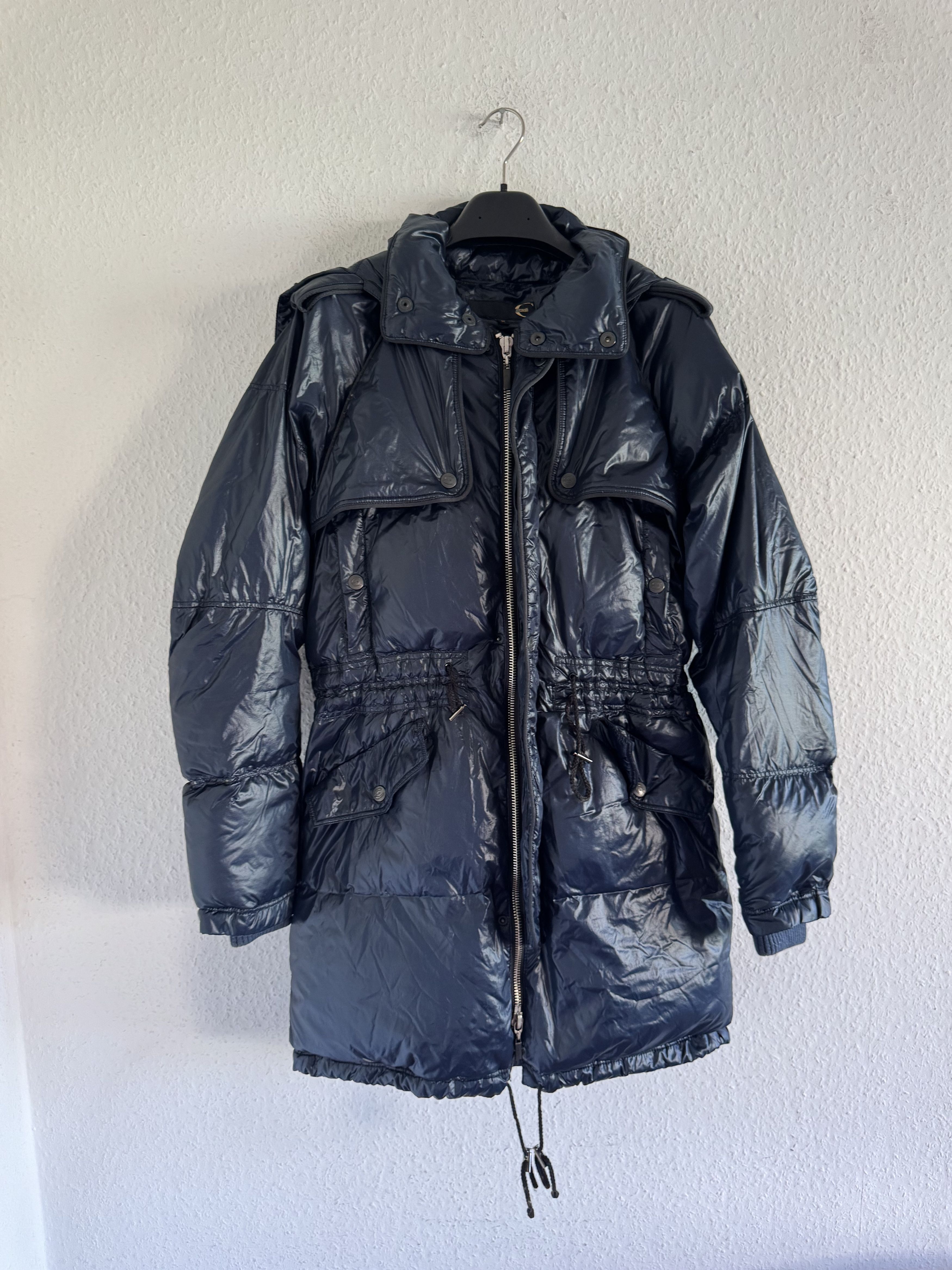 Just Cavalli Glossy Down Fur Trim Puffer Coat Size US M / EU 48-50 / 2 - 1 Thumbnail