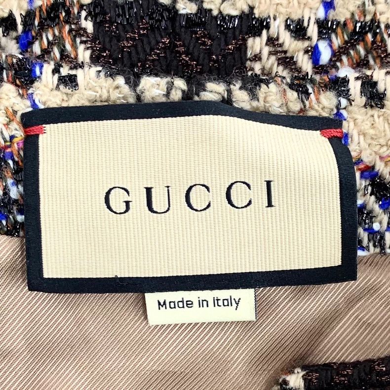 Gucci Gucci Dark brown plaid wool round neck single-breasted lon Size XS / US 0-2 / IT 36-38 - 6 Thumbnail