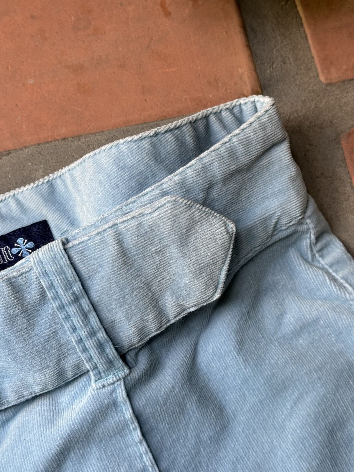 Other Y2K Light Blue Bell Bottom Corduroy Pants Size 30" / US 8 / IT 44 - 4 Thumbnail