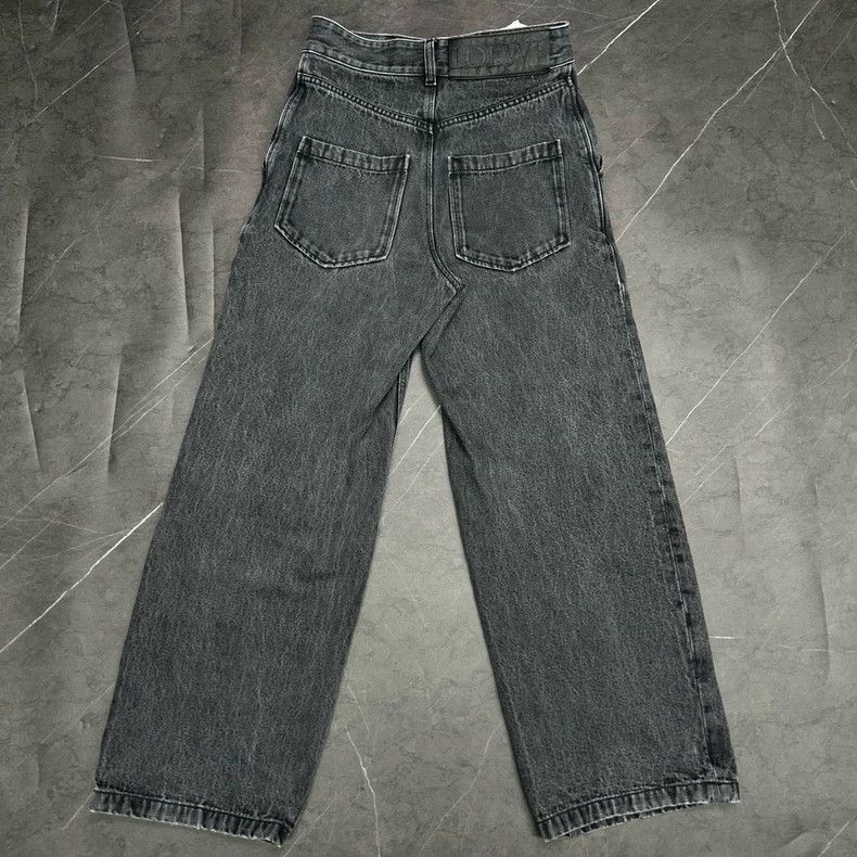Loewe Loewe Gray and black LOGO jeans Size 42" / US 20 - 2 Thumbnail