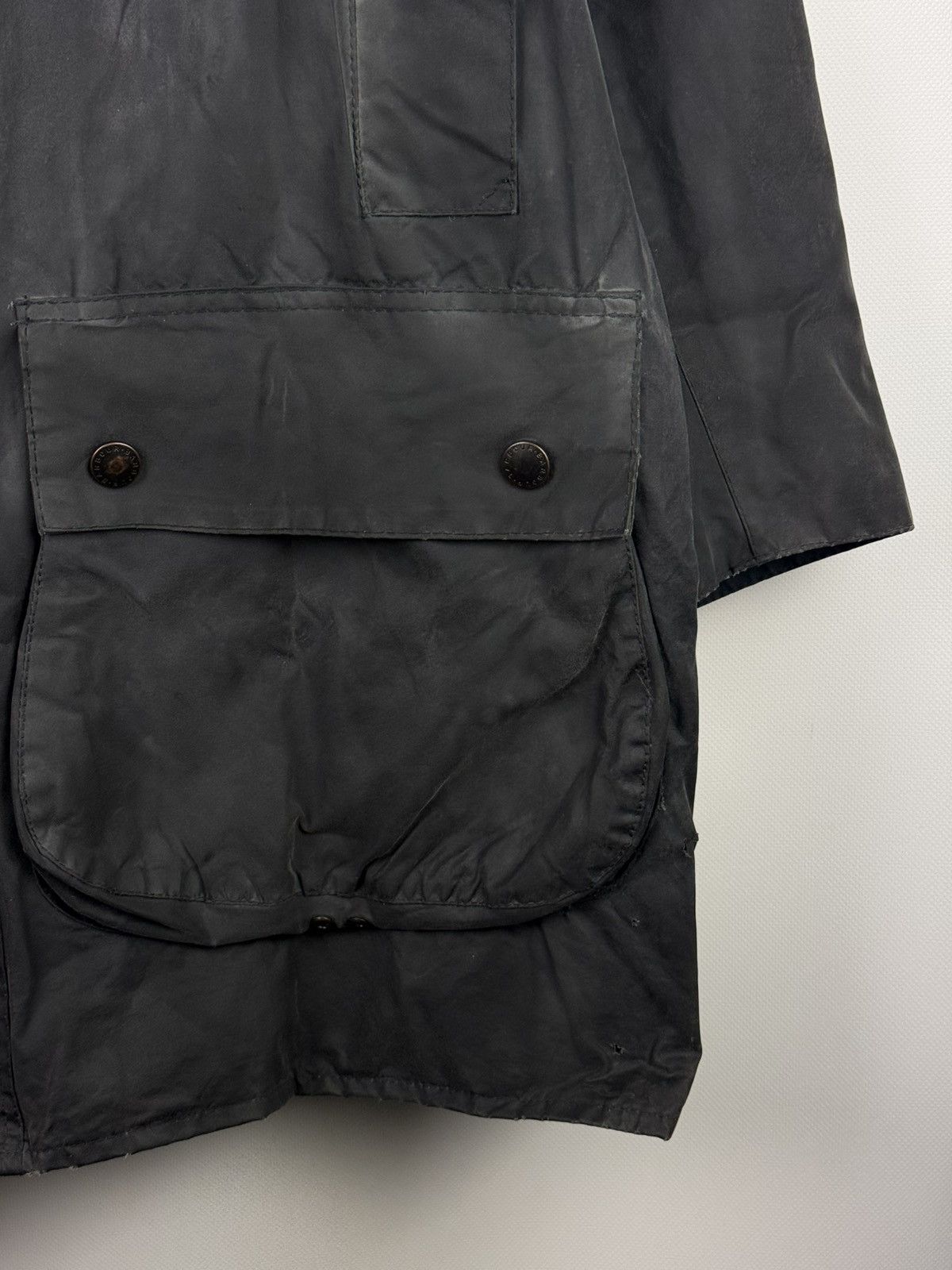 Barbour Barbour A205 Border Vintage Wax Waxed Cotton Hunting Jacket Size US XL / EU 56 / 4 - 8 Thumbnail