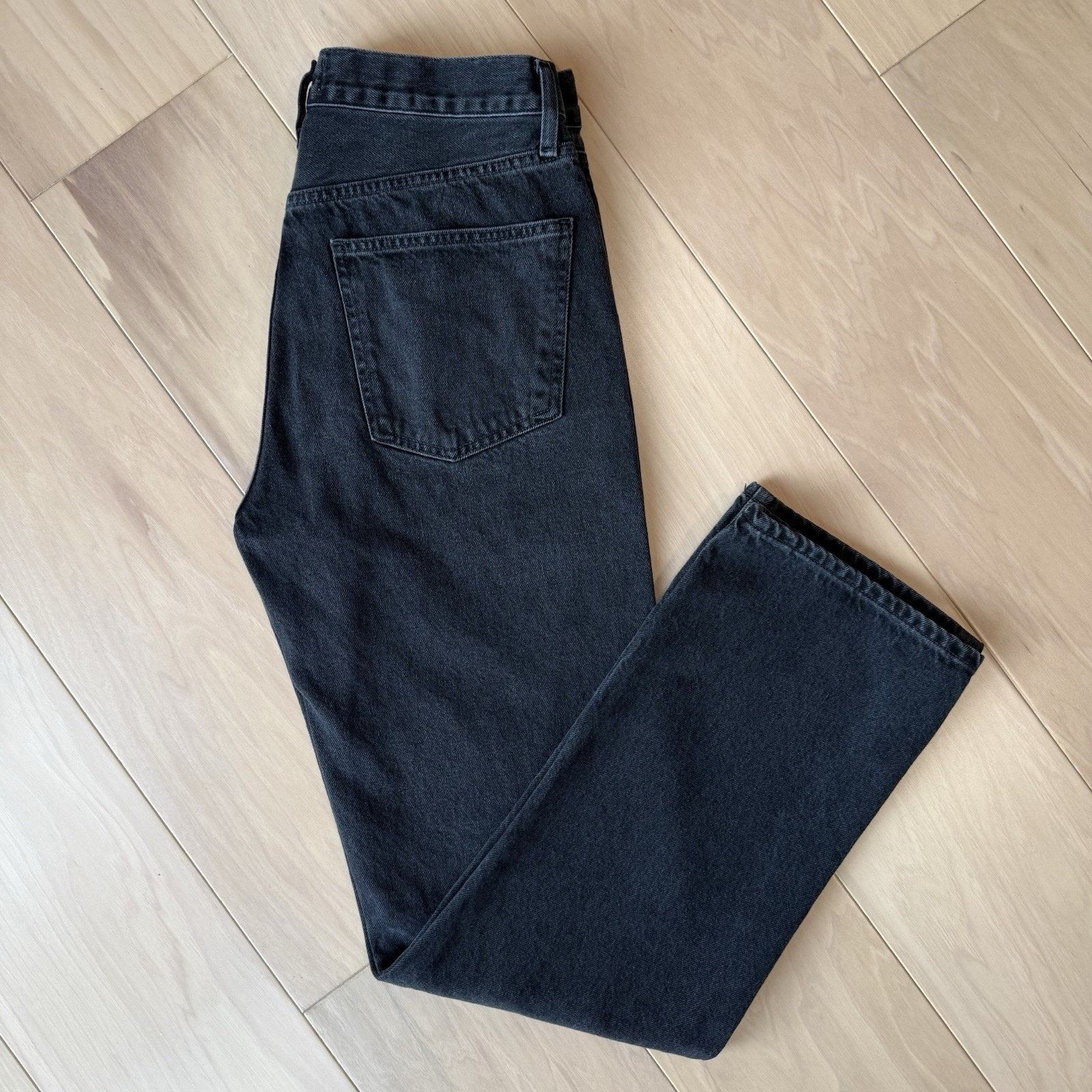 Agolde Agolde Jeans Black 90s Pinch Waist High Rise Straight Glam Size 30" / US 8 / IT 44 - 2 Thumbnail