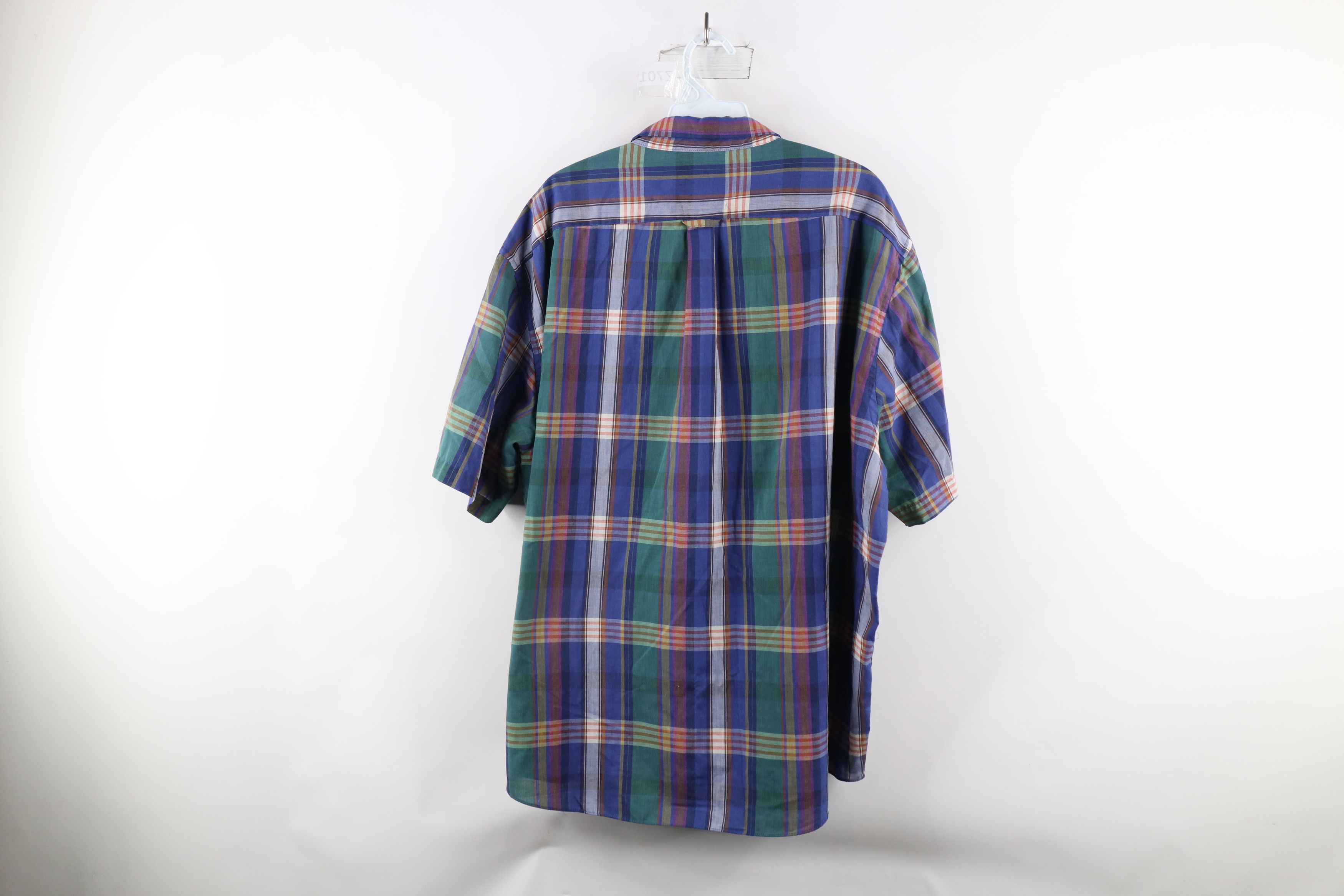 Vintage Vintage 90s Streetwear Plaid Button Down Shirt Rainbow Size US XXL / EU 58 / 5 - 10 Thumbnail