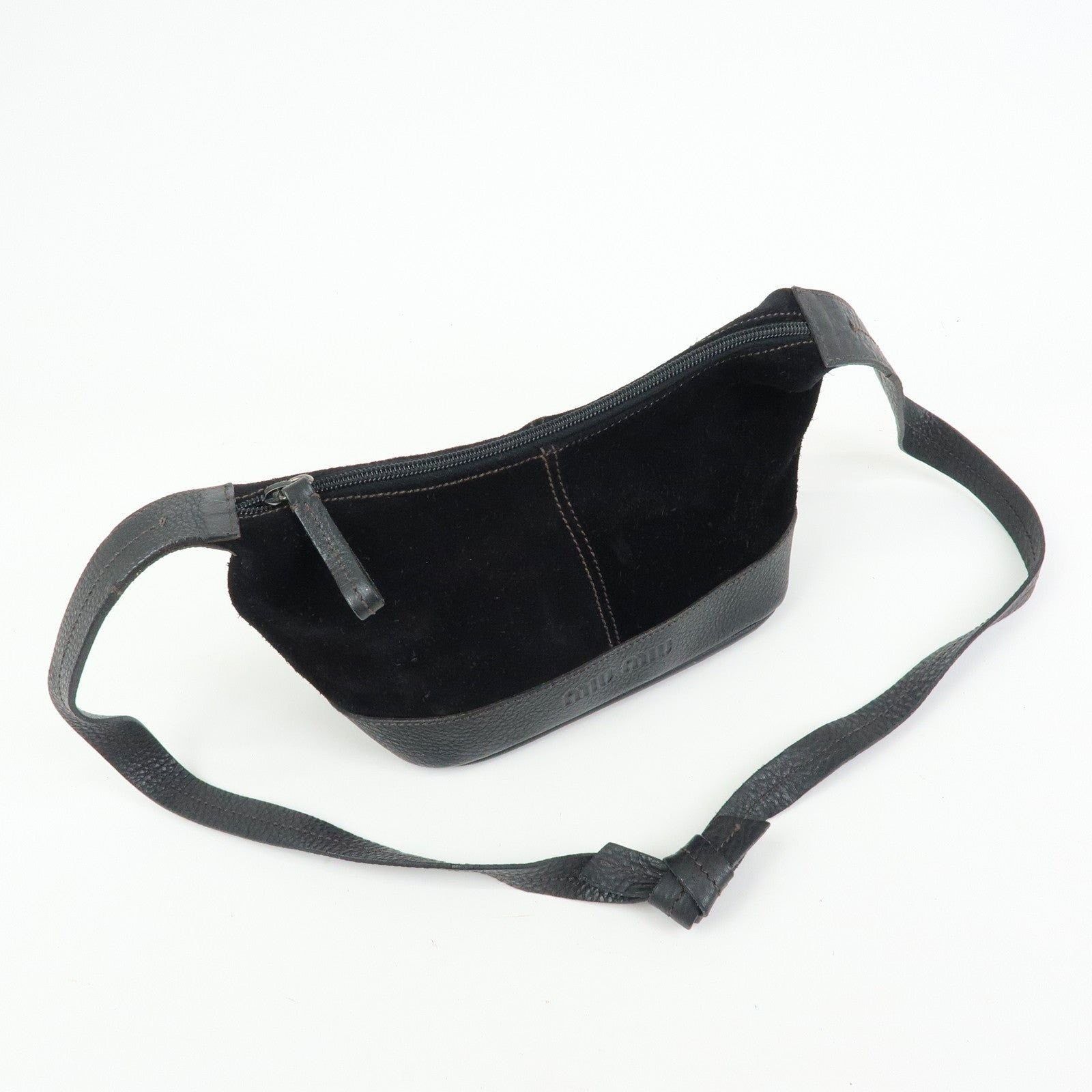 Miu Miu Miu Miu Suede Shoulder Bag Black Size ONE SIZE - 10 Thumbnail