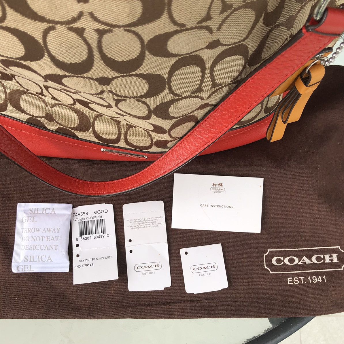 Coach COACH 23297 PARK SIGNATURE JACQUARD CARRIE TOTE BAG BURGUNDY Size ONE SIZE - 14 Thumbnail