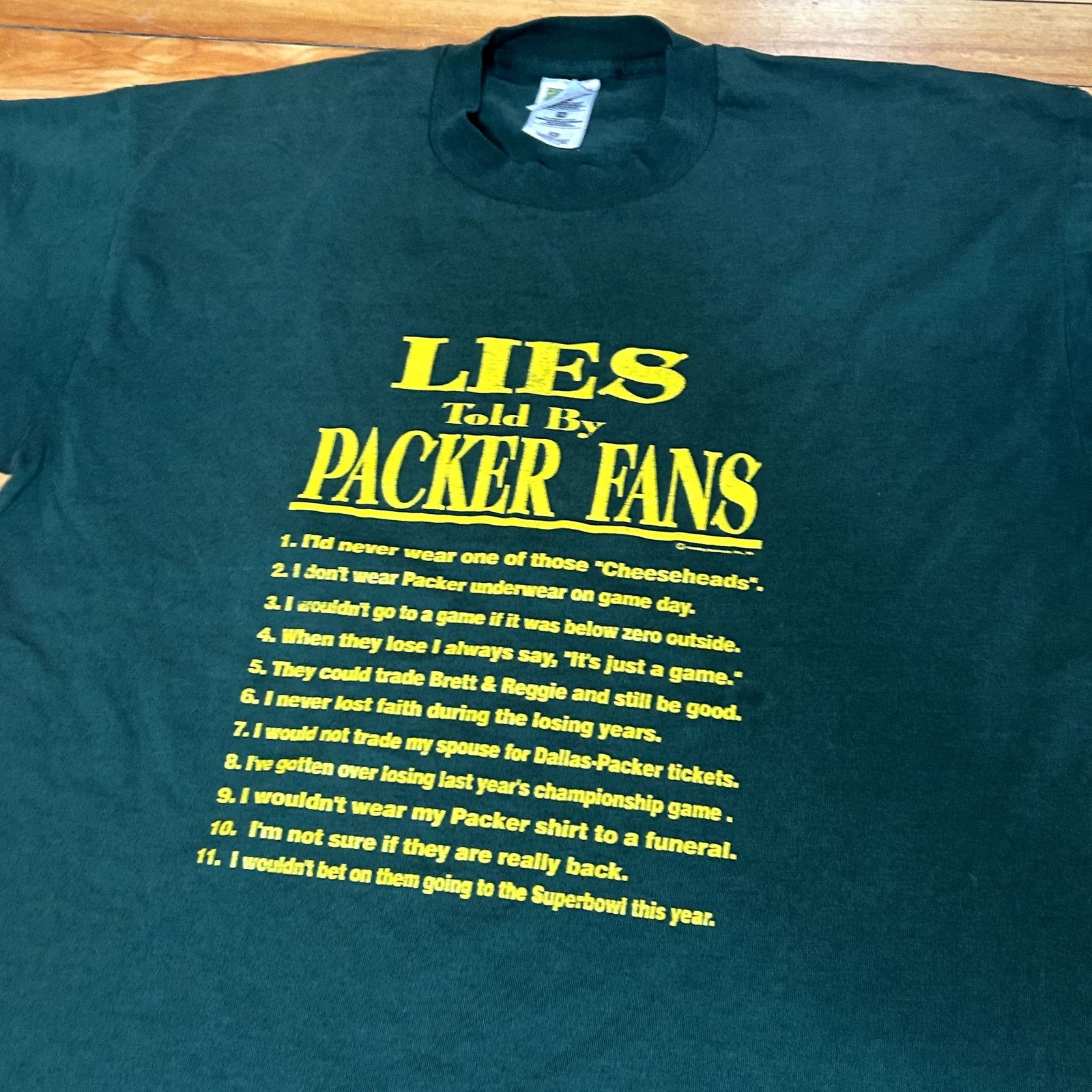 Fruit Of The Loom Vintage 90s Funny Packer T-Shirt XL Size US XL / EU 56 / 4 - 2 Thumbnail