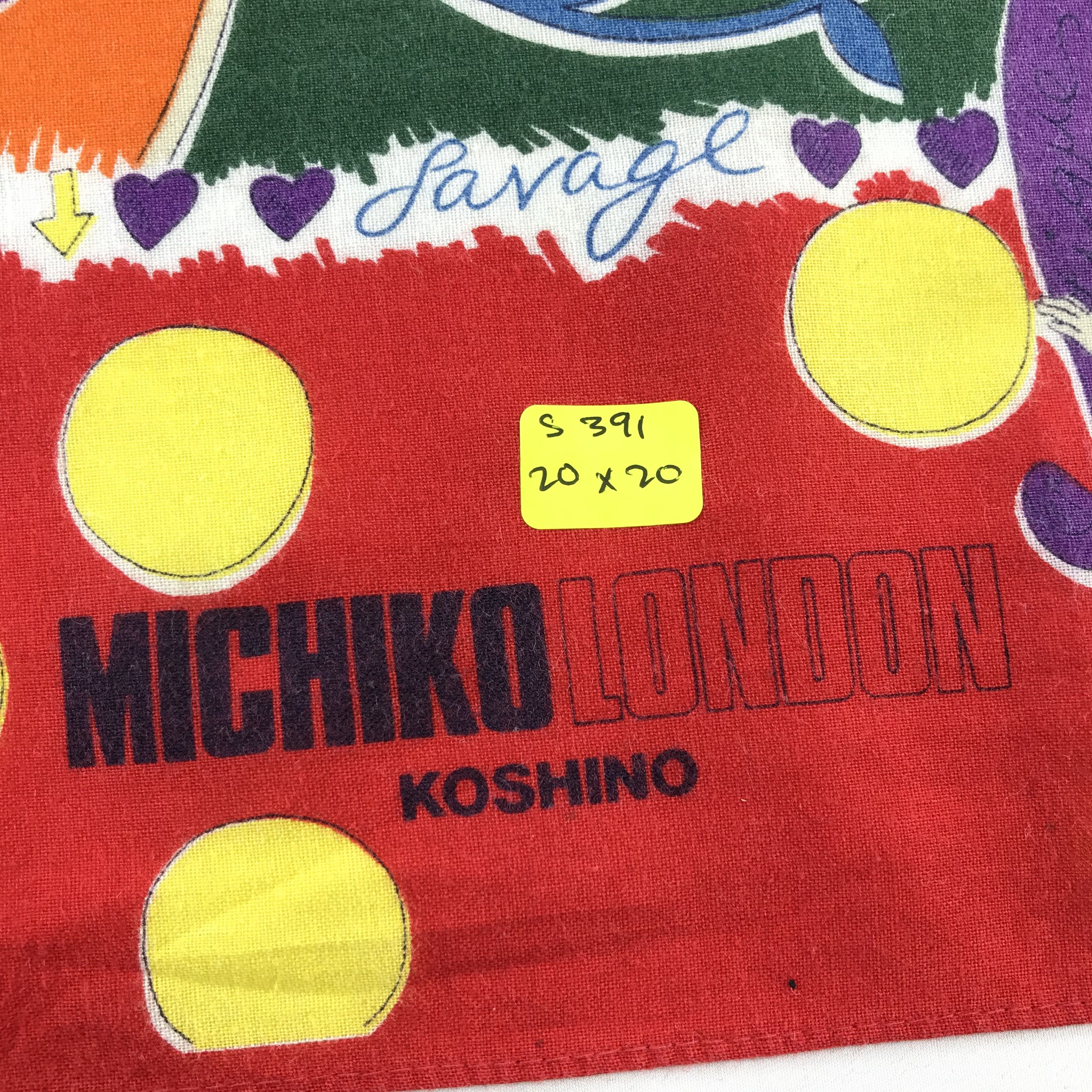 Michiko Koshino London × Vintage Michiko London Bandana / Handkerchief / Neckerchief - S391 Size ONE SIZE - 5 Thumbnail