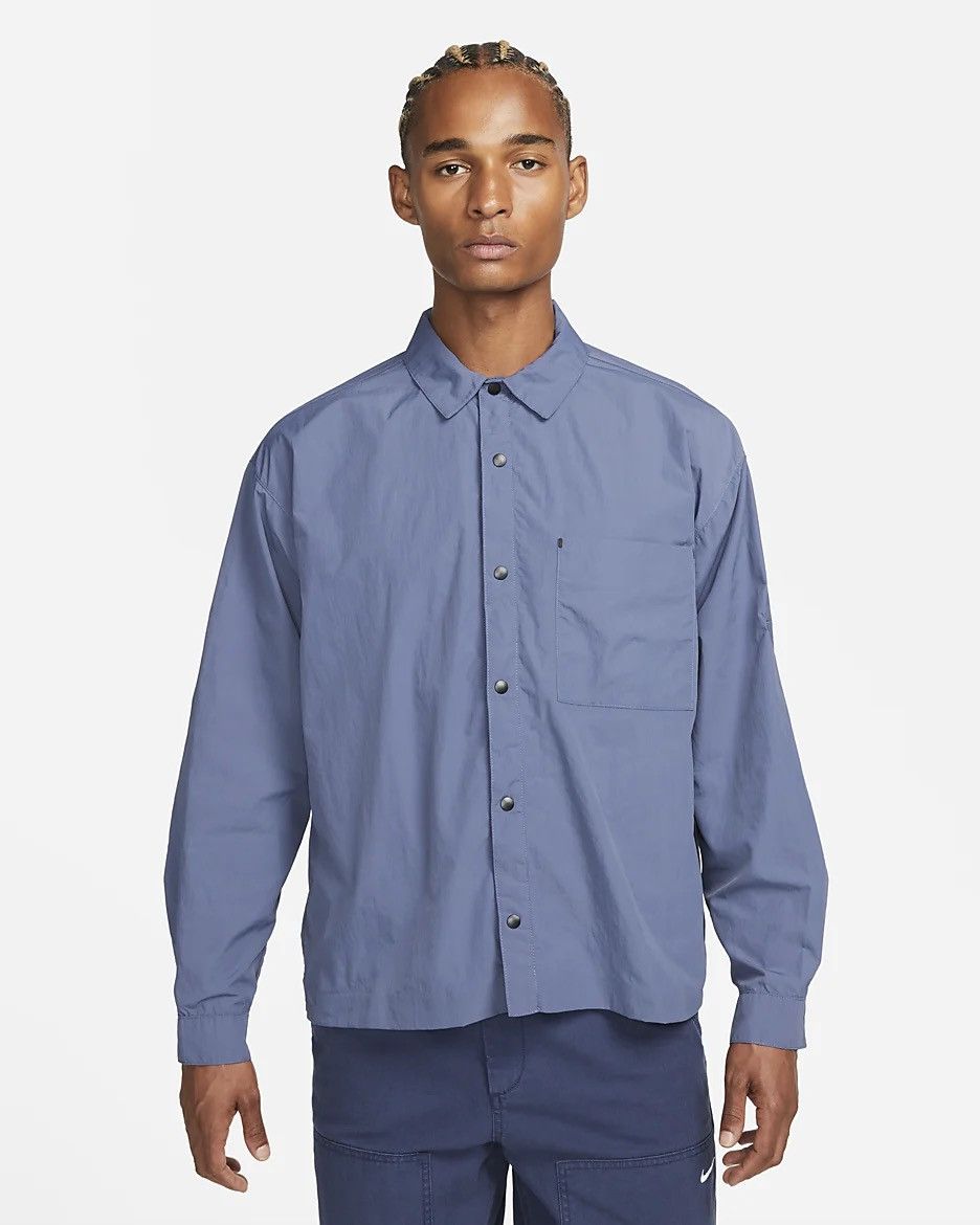 Nike Nike Sportswear Tech Pack Woven Button Up Long Sleeve Shirt Size US M / EU 48-50 / 2 - 1 Thumbnail