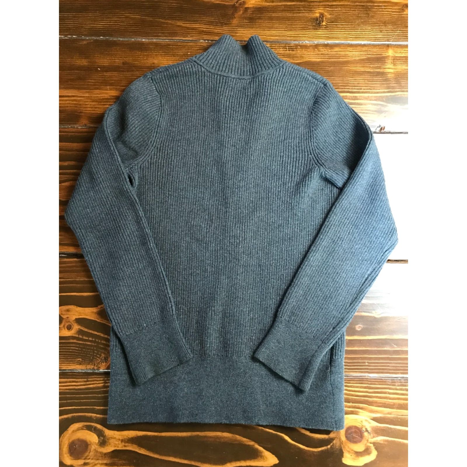 Eddie Bauer Eddie Bauer Sweater Womens Petite Medium Gray Ribbed Full Zip Size M / US 6-8 / IT 42-44 - 2 Thumbnail