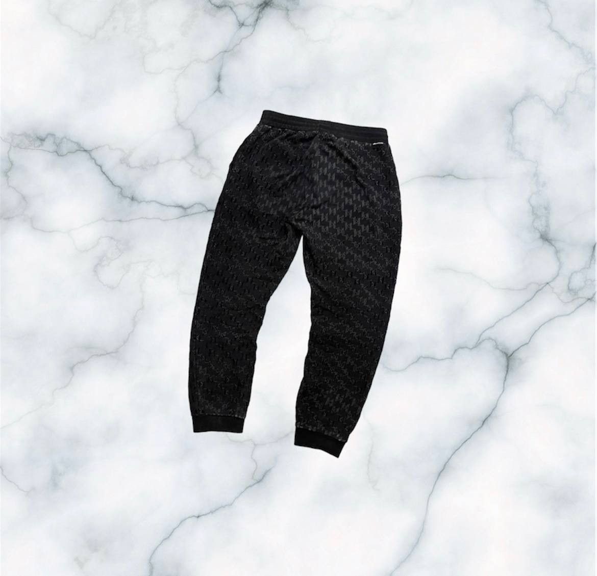 image of Karl Lagerfeld Monogram Karl Kagerfeld Sweatpants Joggers in Black, Men's (Size 31)