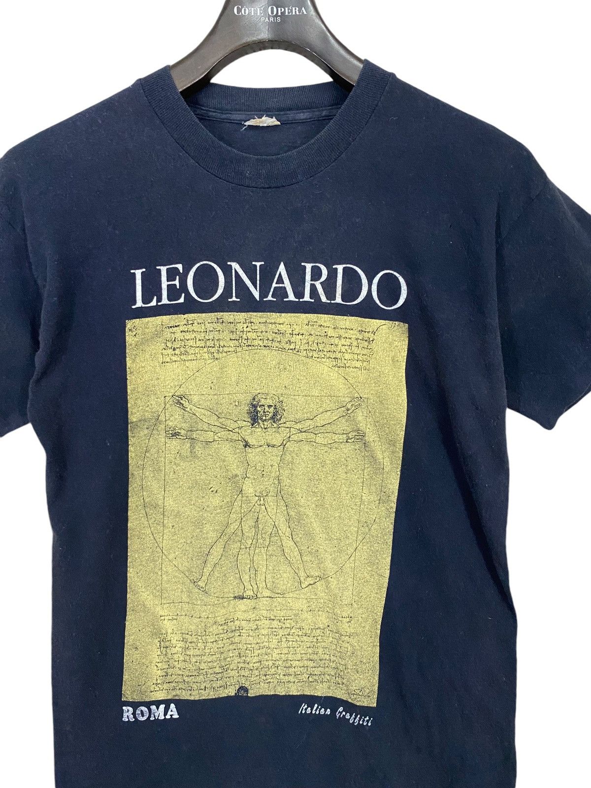 Vintage Vintage 80s leonardo da vinci tshirt nice design Size US M / EU 48-50 / 2 - 3 Thumbnail