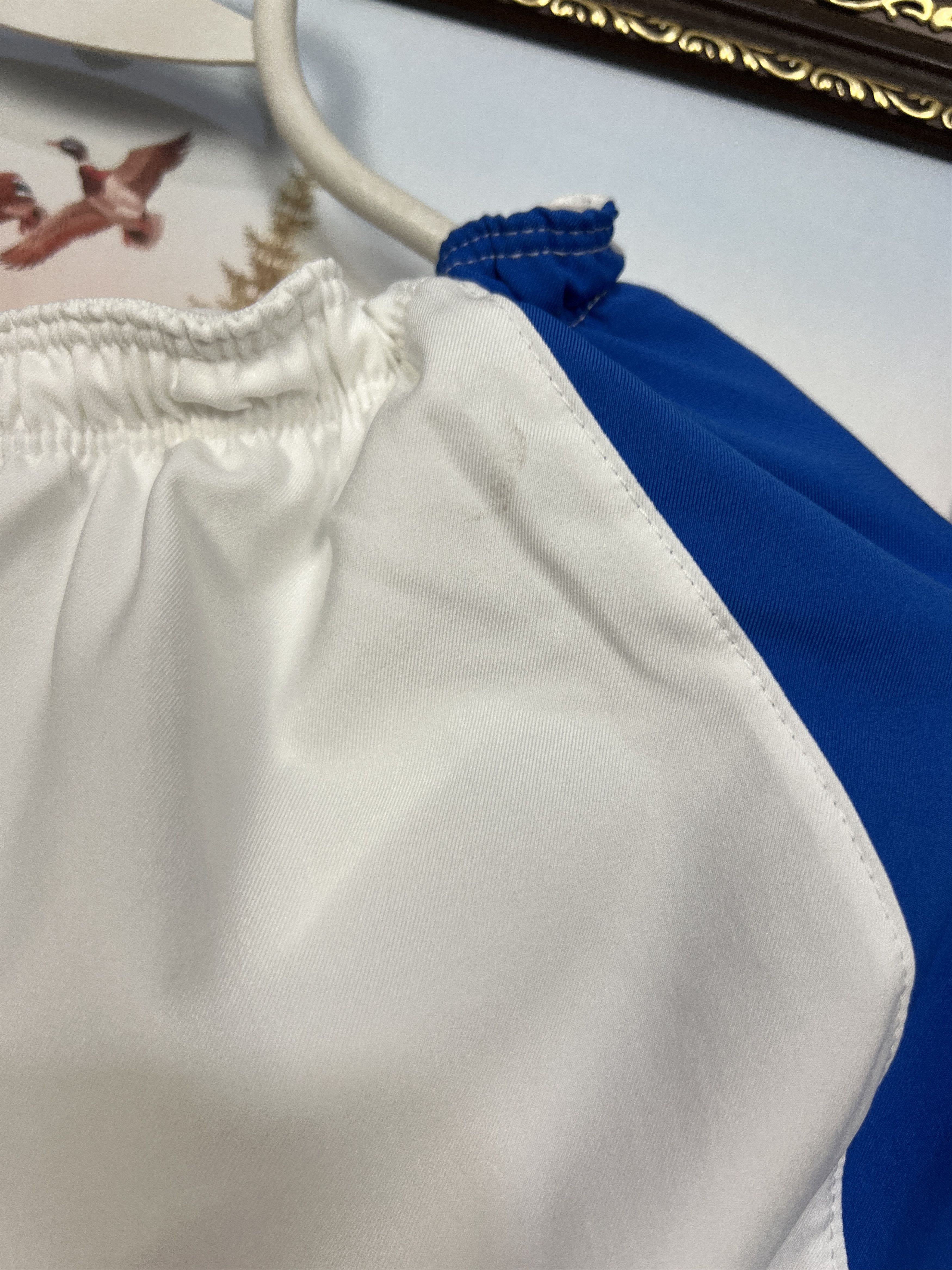 Nike Nike Zurich Football White Blue Shorts Soccer Mens Athletic Size US 36 / EU 52 - 6 Thumbnail