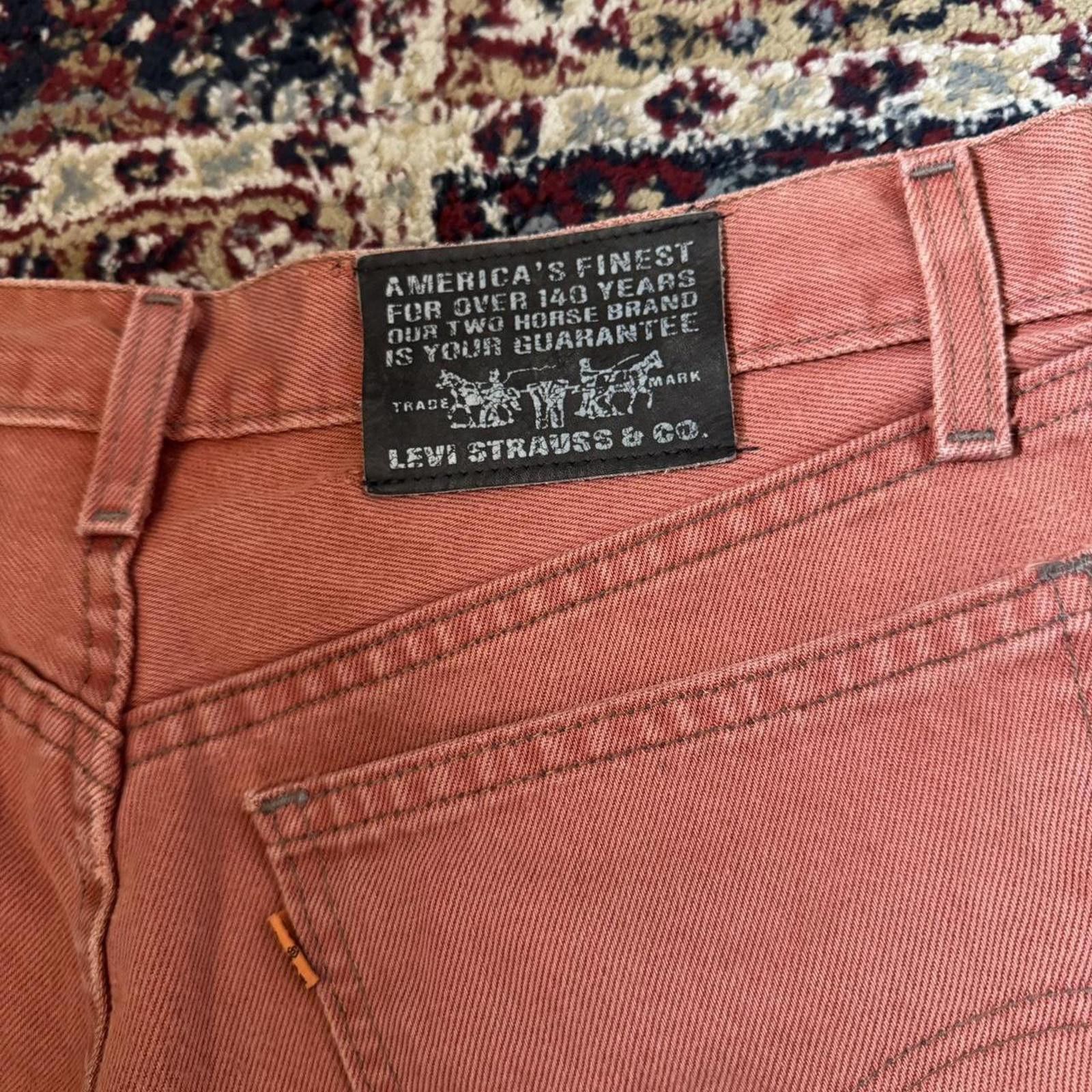 Levi's Vintage Orange tag orange denim Levi’s Made in UK Size US 32 / EU 48 - 4 Thumbnail