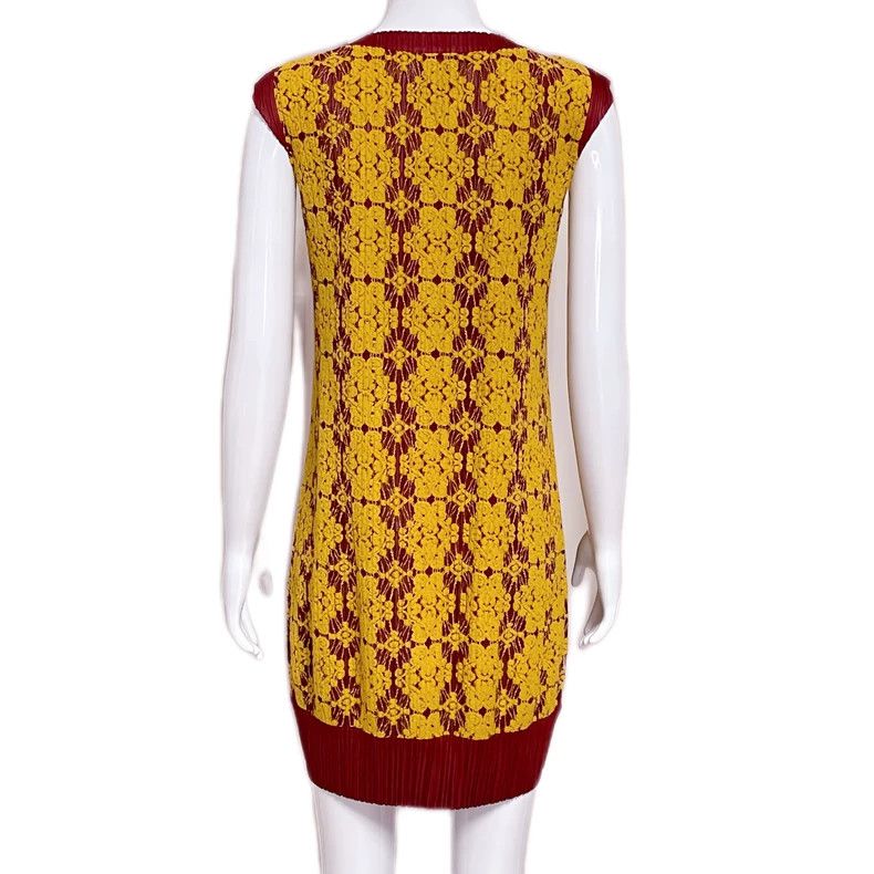 Issey Miyake Issey Miyake size:3 Yellow Chinese-style embroidered dress Size XS / US 0-2 / IT 36-38 - 2 Thumbnail
