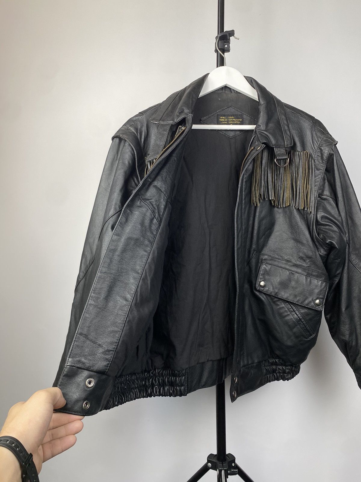 Indian Motorcycle × Vintage Crazy 90s vintage leather Racing skyjacket jacket Size US S / EU 44-46 / 1 - 15 Thumbnail