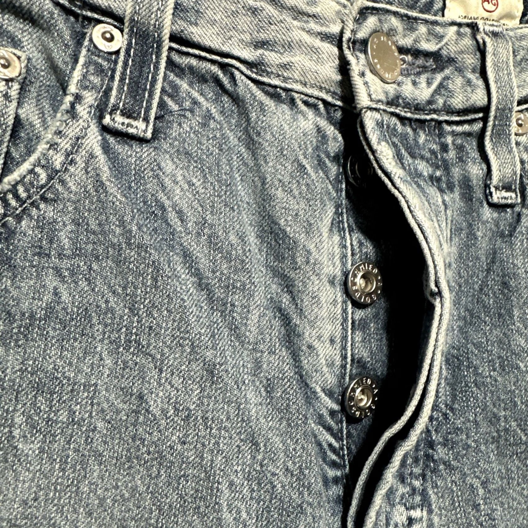 Vintage Adriano Goldschmied AG Knoxx High Rise Baggy Relaxed Boyfriend Jeans 29R Distressed Blue Womens Jeans 5-Pocket Denim Size 29" - 7 Thumbnail