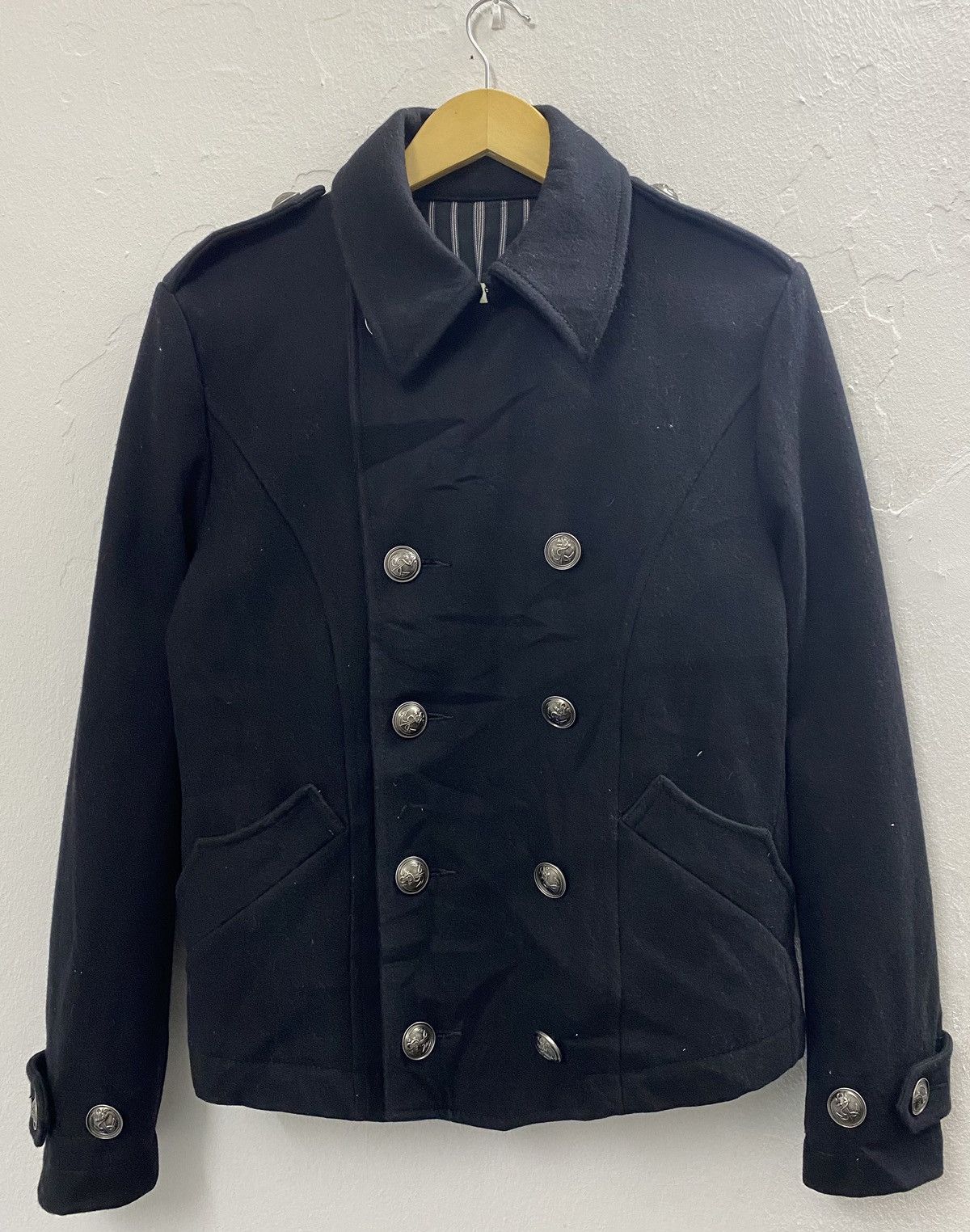 PPFM Vintage PPFM Double Breasted Punk Gotic Wool Jacket Size US S / EU 44-46 / 1 - 1 Thumbnail