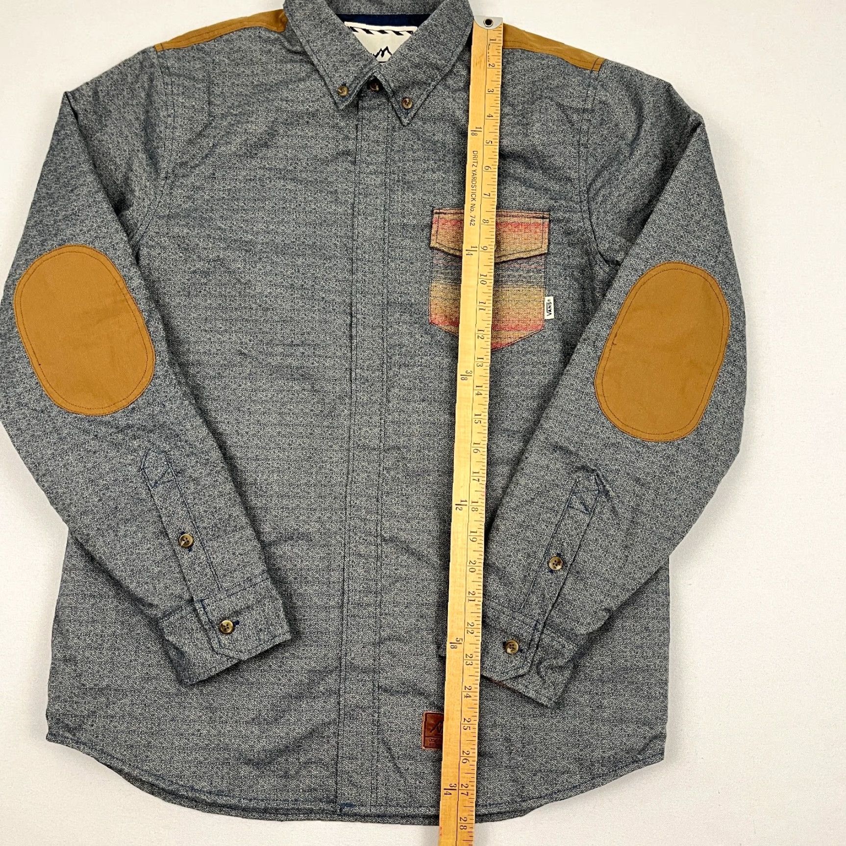 Vans Vans Mountain Expedition Santa Fe Mens S Gray Quilted Shirt Jacket Southwestern Jacket Size US S / EU 44-46 / 1 - 5 Thumbnail