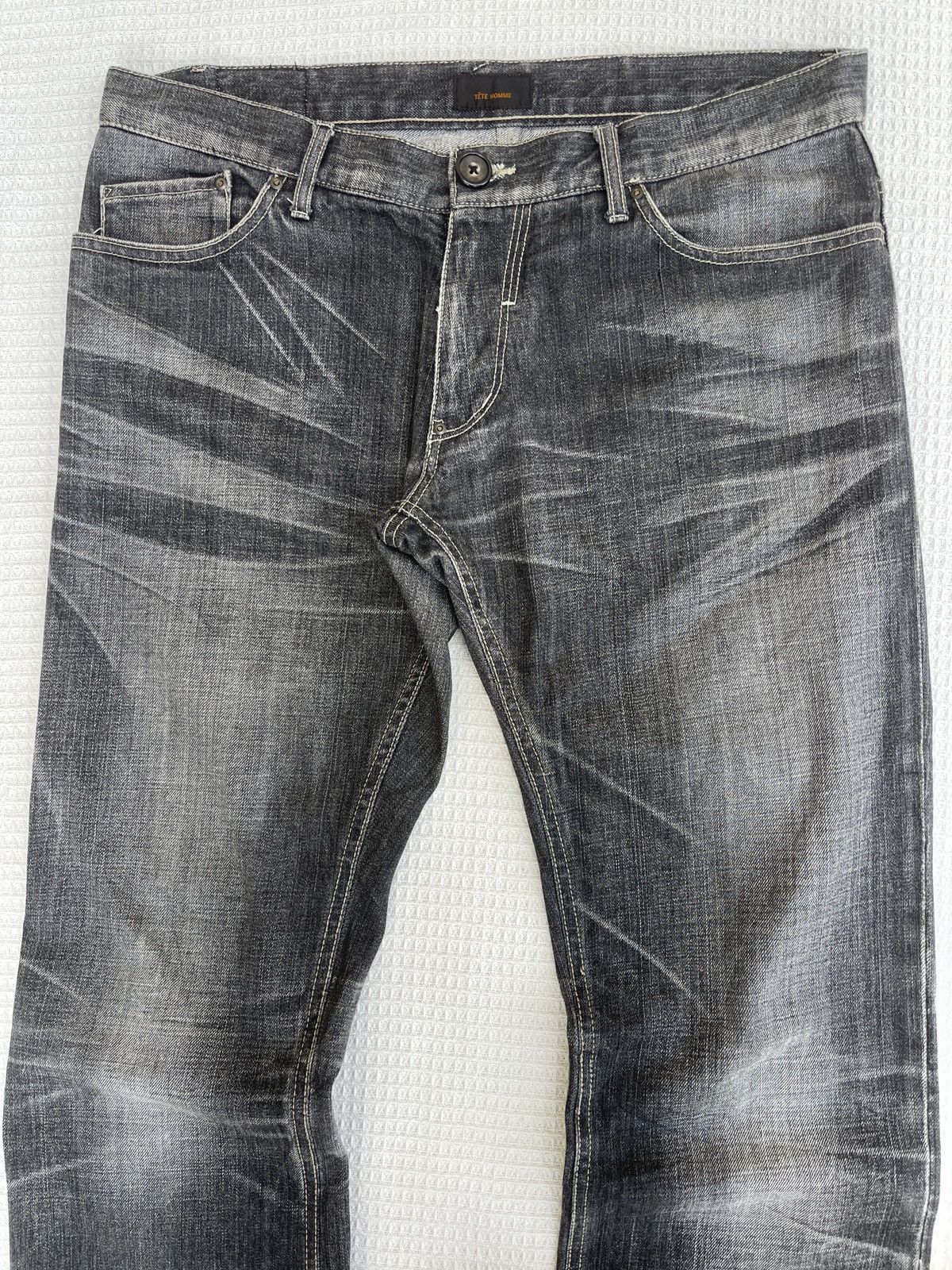 Tete Homme Last Drop🔥Flare Jeans TETE HOMME Issey Miyake Bootcut Denim Size US 35 - 4 Thumbnail