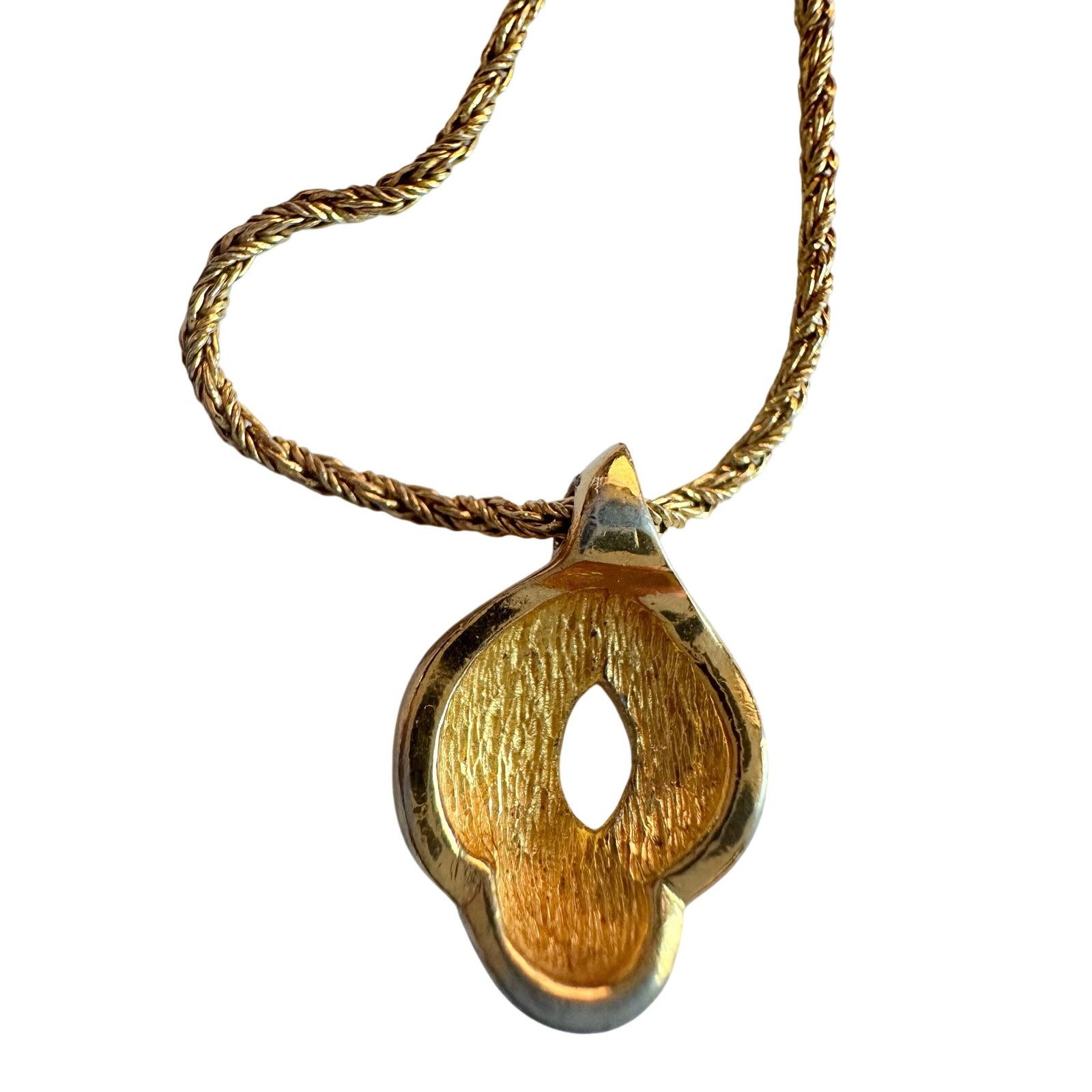Dior Christian Dior Rhinestone Gold Plate Necklace 16" Size ONE SIZE - 5 Thumbnail