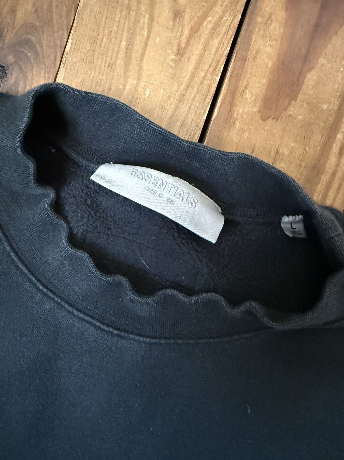 Essentials × Fear of God Fear of God Essential Black Crewneck Sweatshirt Size US L / EU 52-54 / 3 - 3 Thumbnail