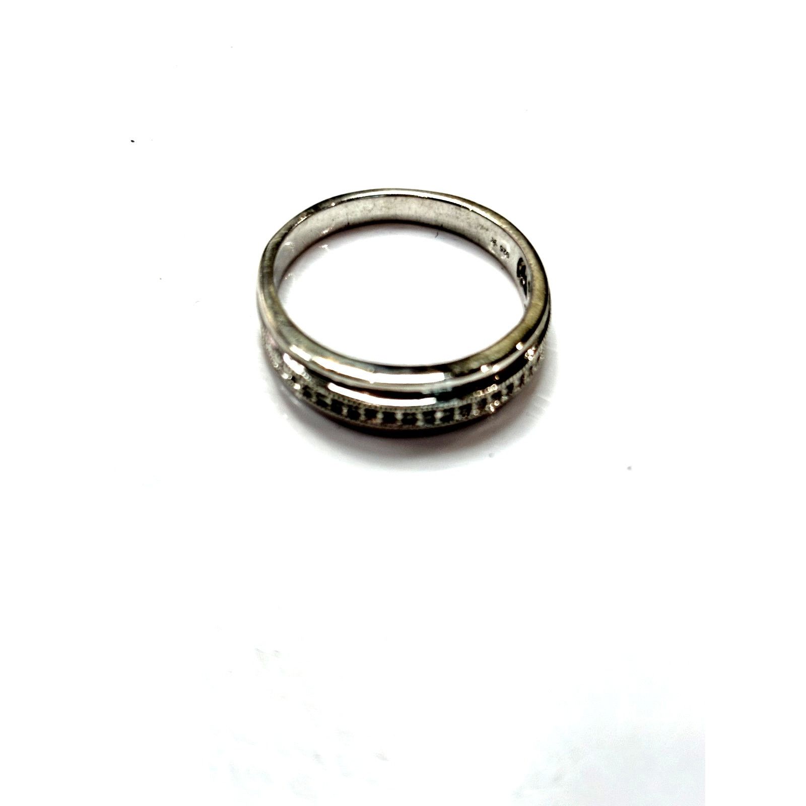 Sterling Silver STERLING SILVER Men's Diamond Channel Wedding Band Sz 10 Size ONE SIZE - 2 Thumbnail