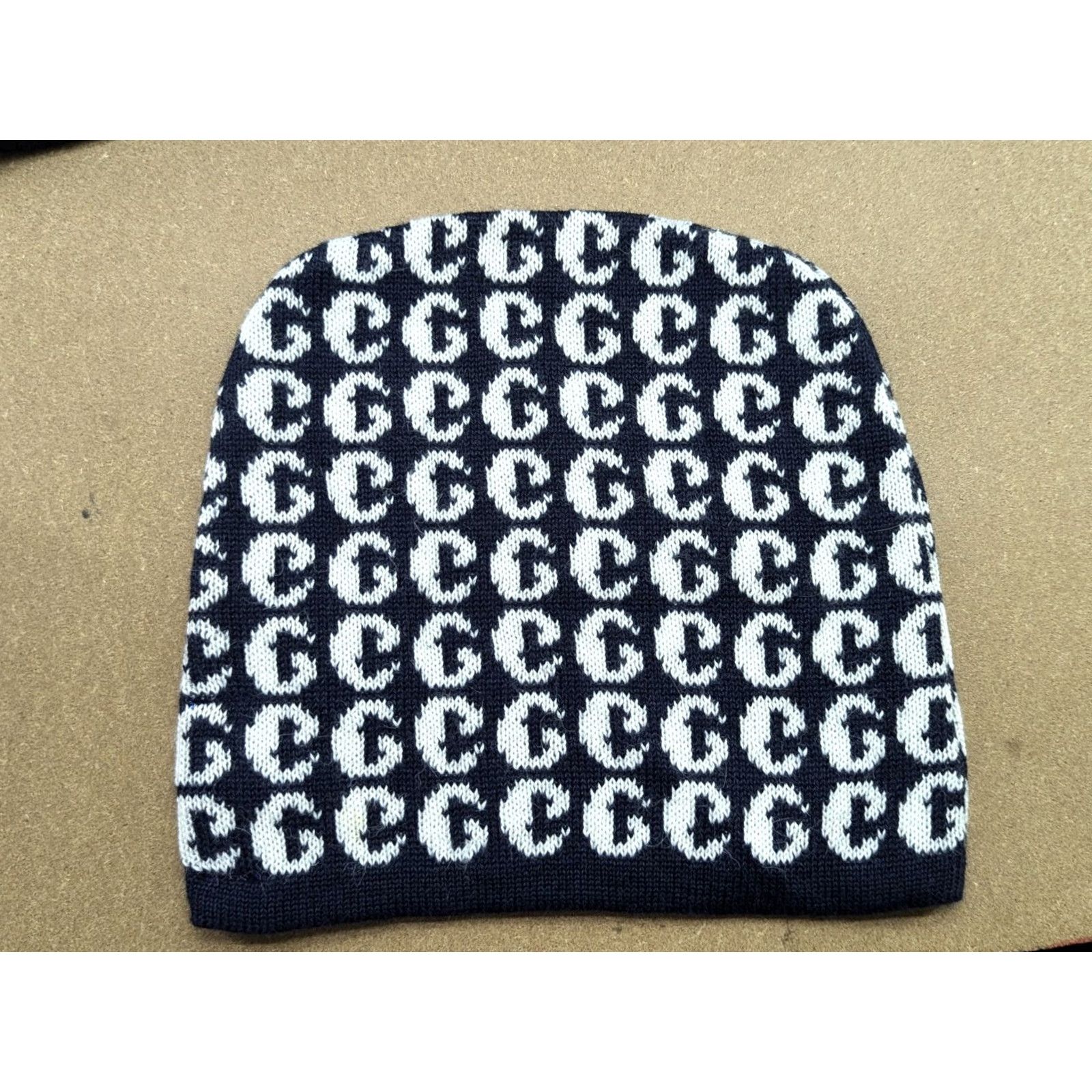 Vintage Arne & Carlos Beanie Hat One Size Knit Stretch Thermal Plaid Black White Unisex Adults Mens Womens Beanie Size ONE SIZE - 3 Thumbnail