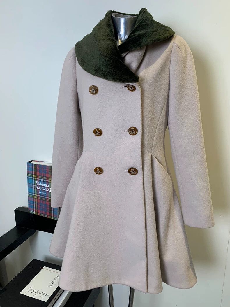 Vivienne Westwood Vivienne Westwood size2 American gray fur collar skirt coat Size M / US 6-8 / IT 42-44 - 4 Thumbnail