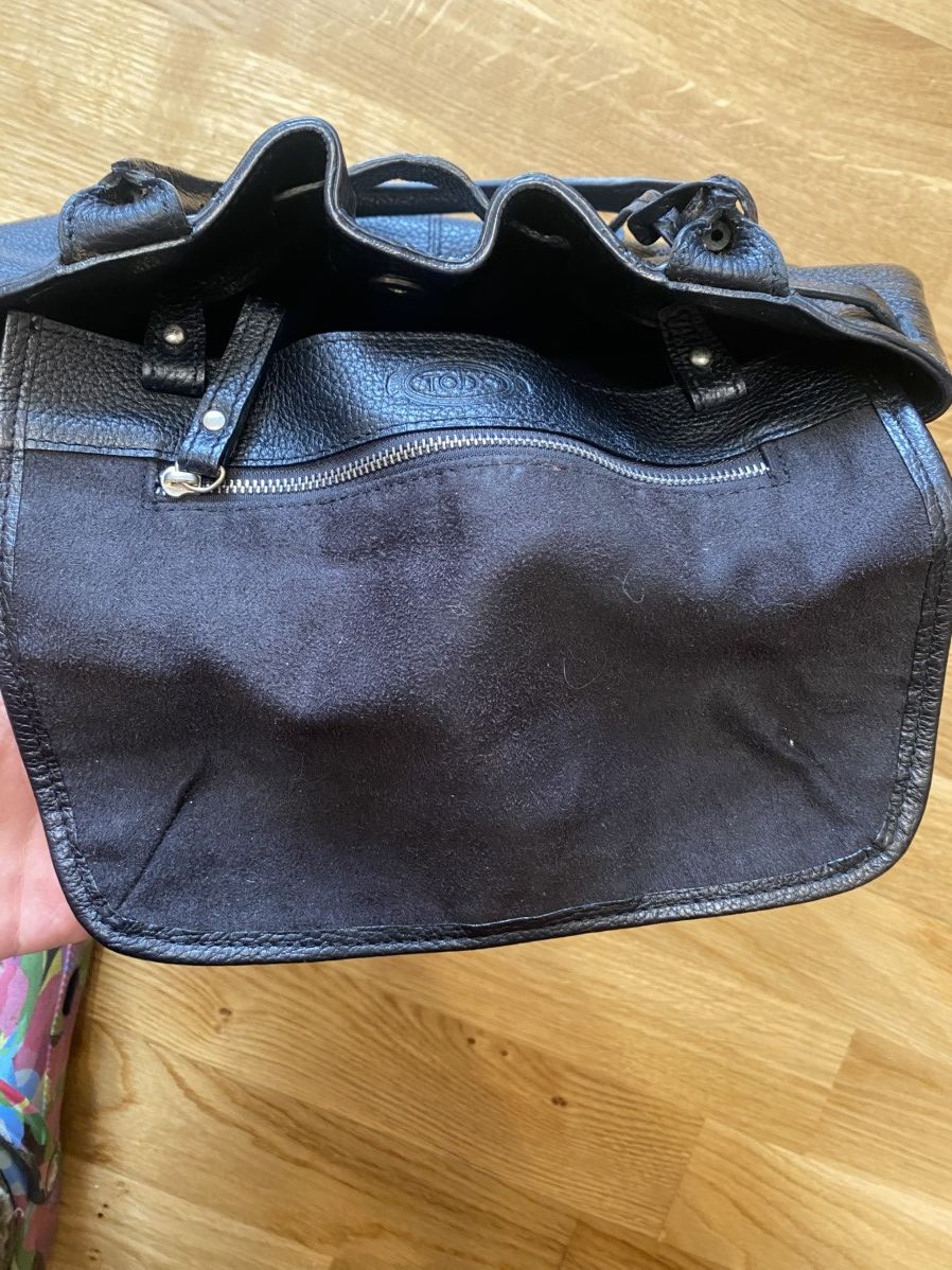 Tod's Tods Leather Pocket Handbag Black Womens Size ONE SIZE - 10 Thumbnail