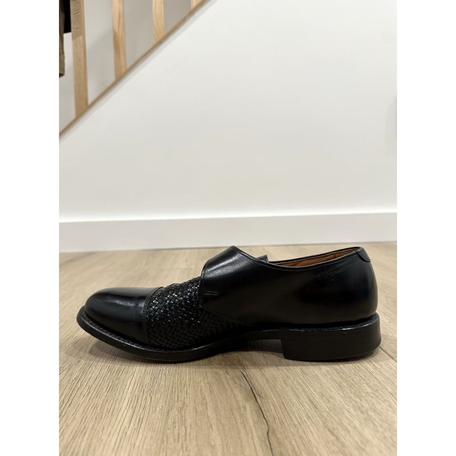 Allen Edmonds VINTAGE Allen Edmonds TULANE Monkstrap Dress Shoes Men 8.5D Black Leather Monk Strap 8.5D Mens Black Shoes Size US 9 / EU 42 - 6 Thumbnail