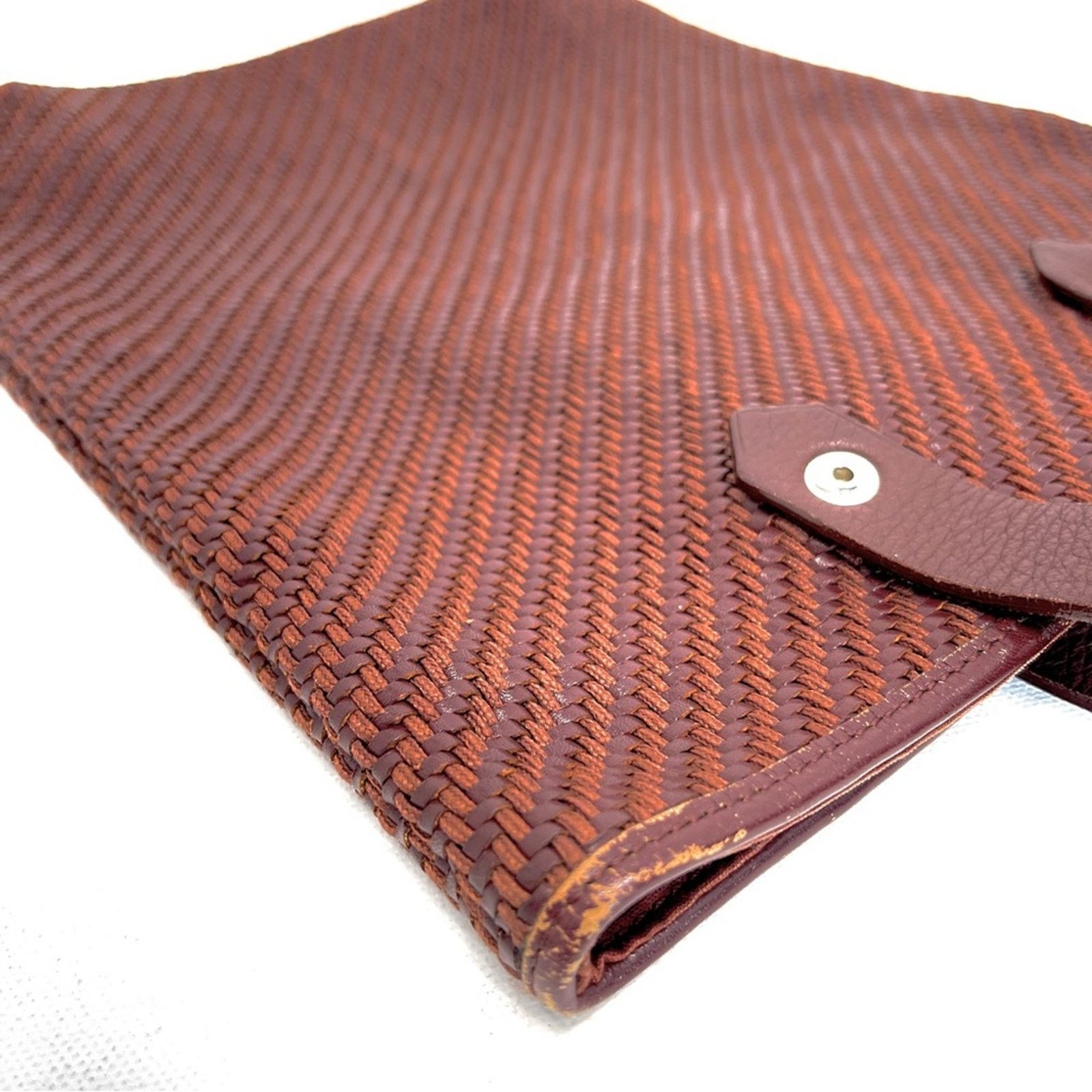 Hermes Hermés Ahmedebad Woven Leather Tote in Burnt Sienna Size ONE SIZE - 14 Thumbnail