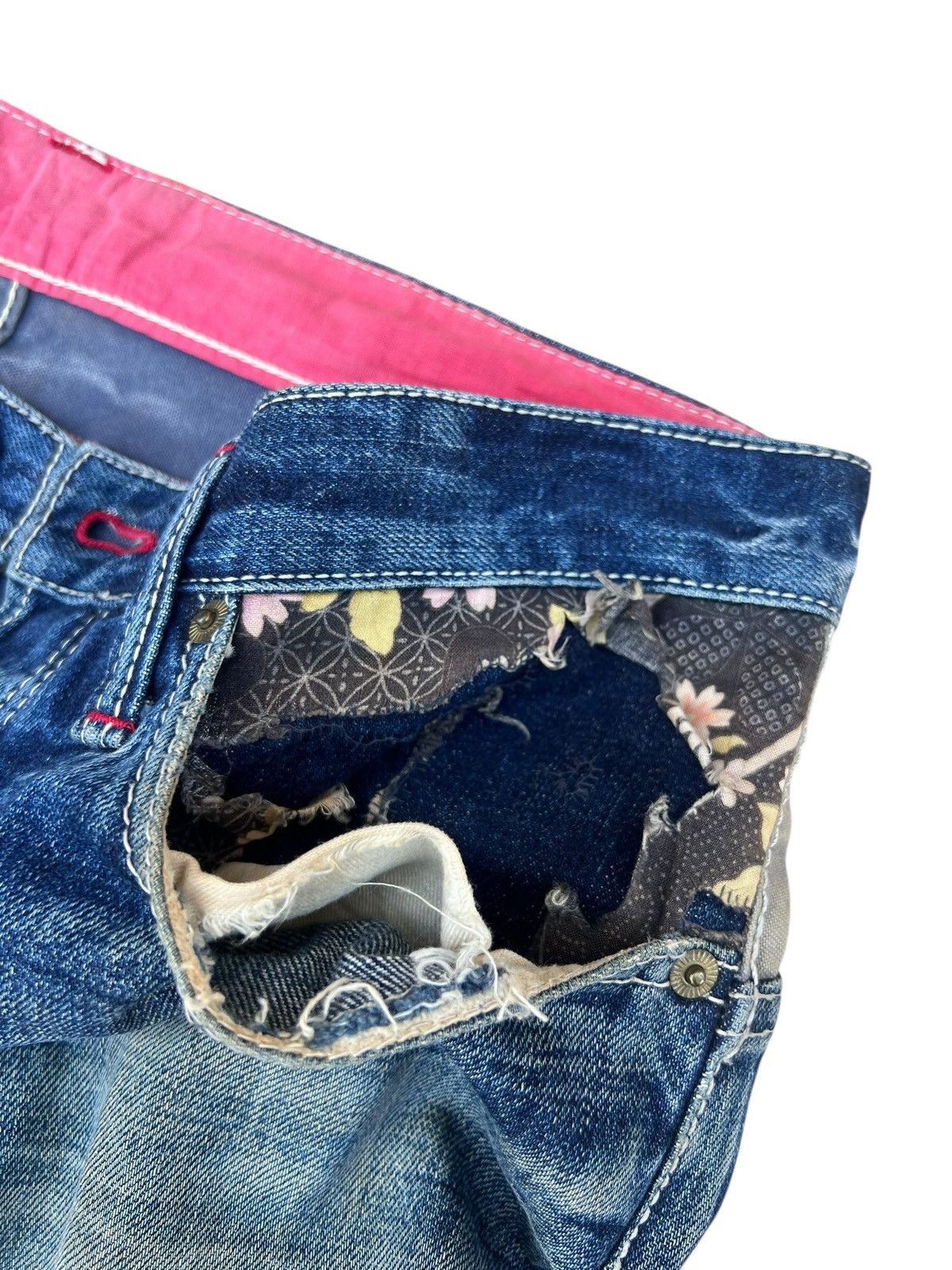 Eternal ETERNAL Japan Aging Distressed Mud Denim Hybrid Jeans Size US 32 / EU 48 - 14 Thumbnail