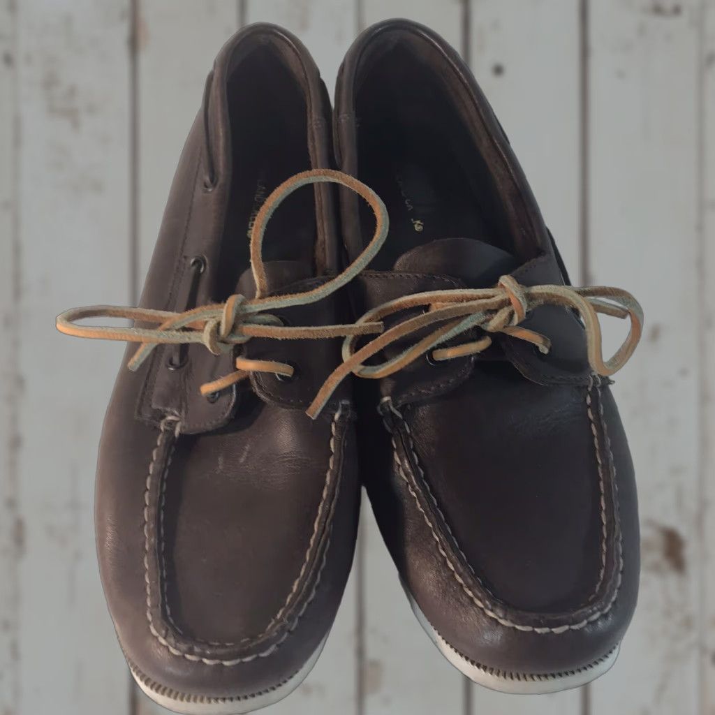 Vintage HIGHLAND CREEK Brown Leather Slip On Loafers Womens Size 9M Casual Comfortable Size US 9 / IT 39 - 1 Thumbnail