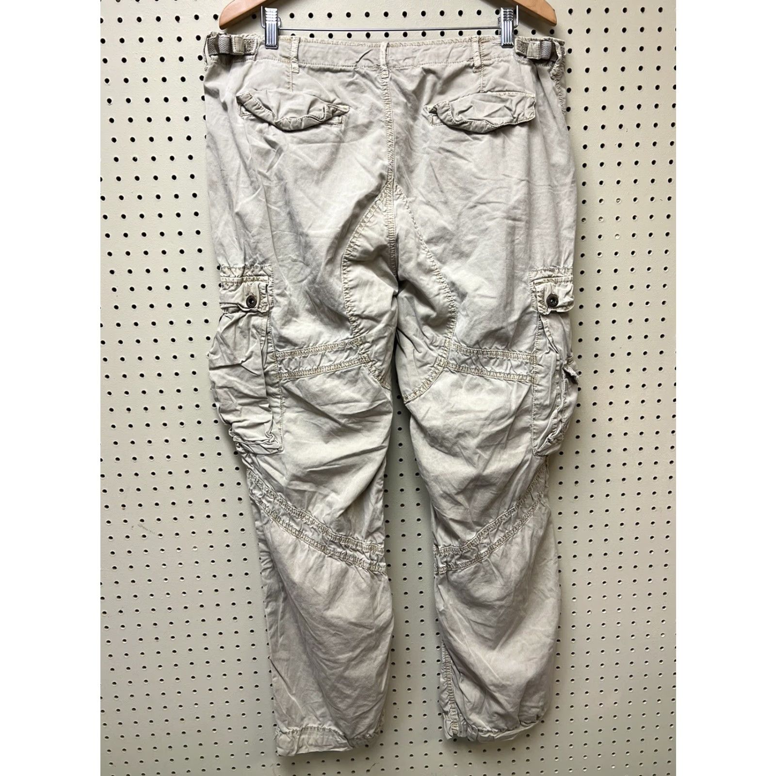 Polo Ralph Lauren VINTAGE Polo Ralph Lauren Cargo Pants Mens 38x32 Tan Beige Cotton Military Utility Army Size US M / EU 48-50 / 2 - 2 Thumbnail