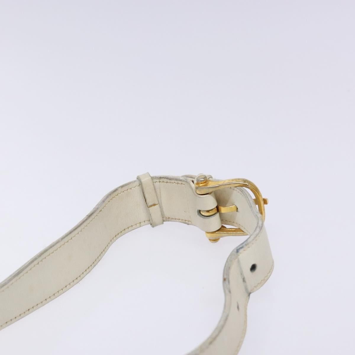 Celine CELINE Shoulder Bag Leather Gold White Size ONE SIZE - 8 Thumbnail