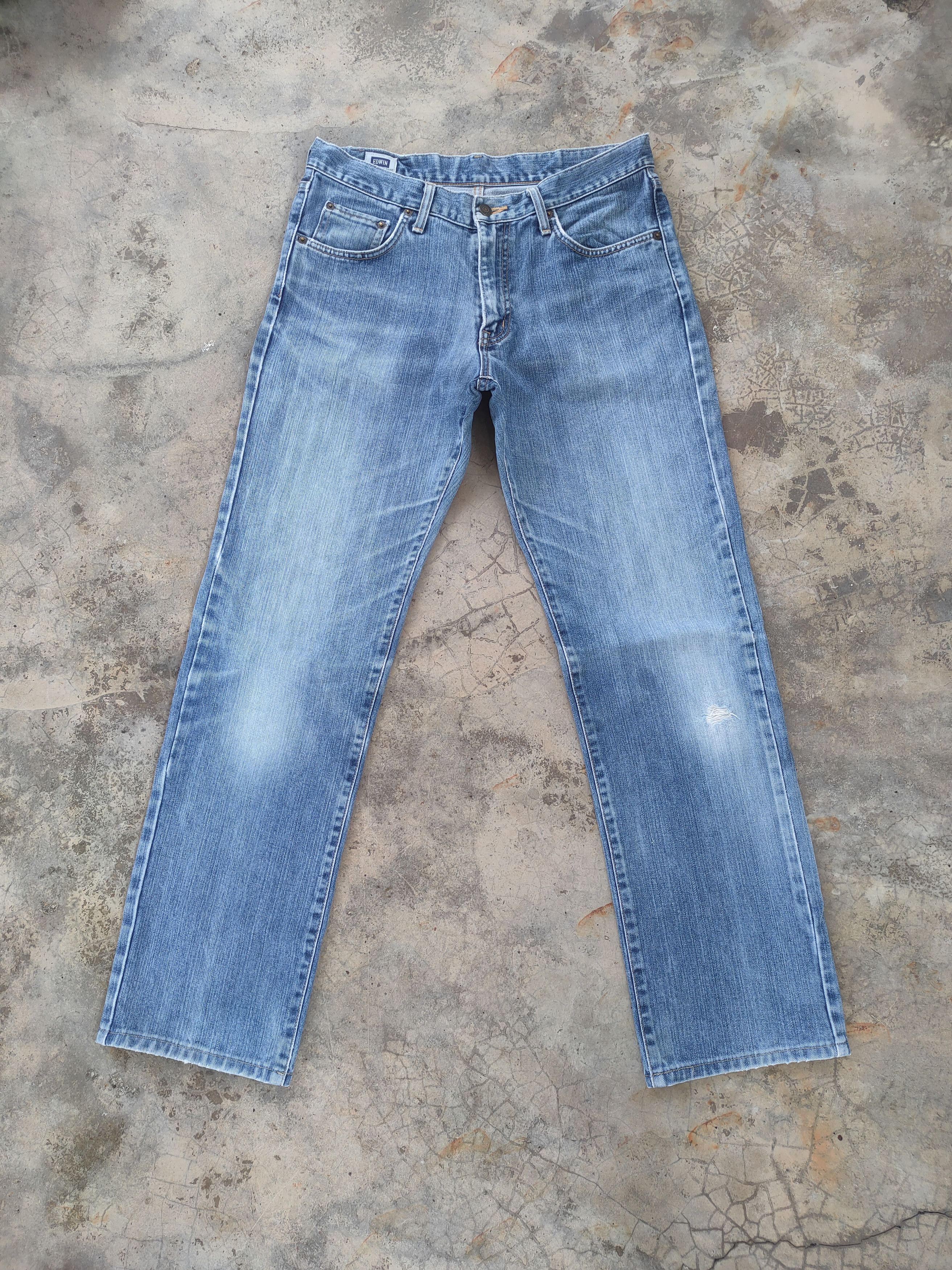 Edwin W33 VINTAGE EDWIN 403 FADED BLUE JEANS DENIM PANTS Size US 33 - 1 Thumbnail
