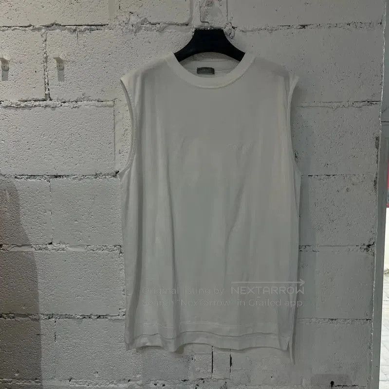 Dior Dior Men's White Cotton Sleeveless T-Shirt . Size US M / EU 48-50 / 2 - 1 Thumbnail